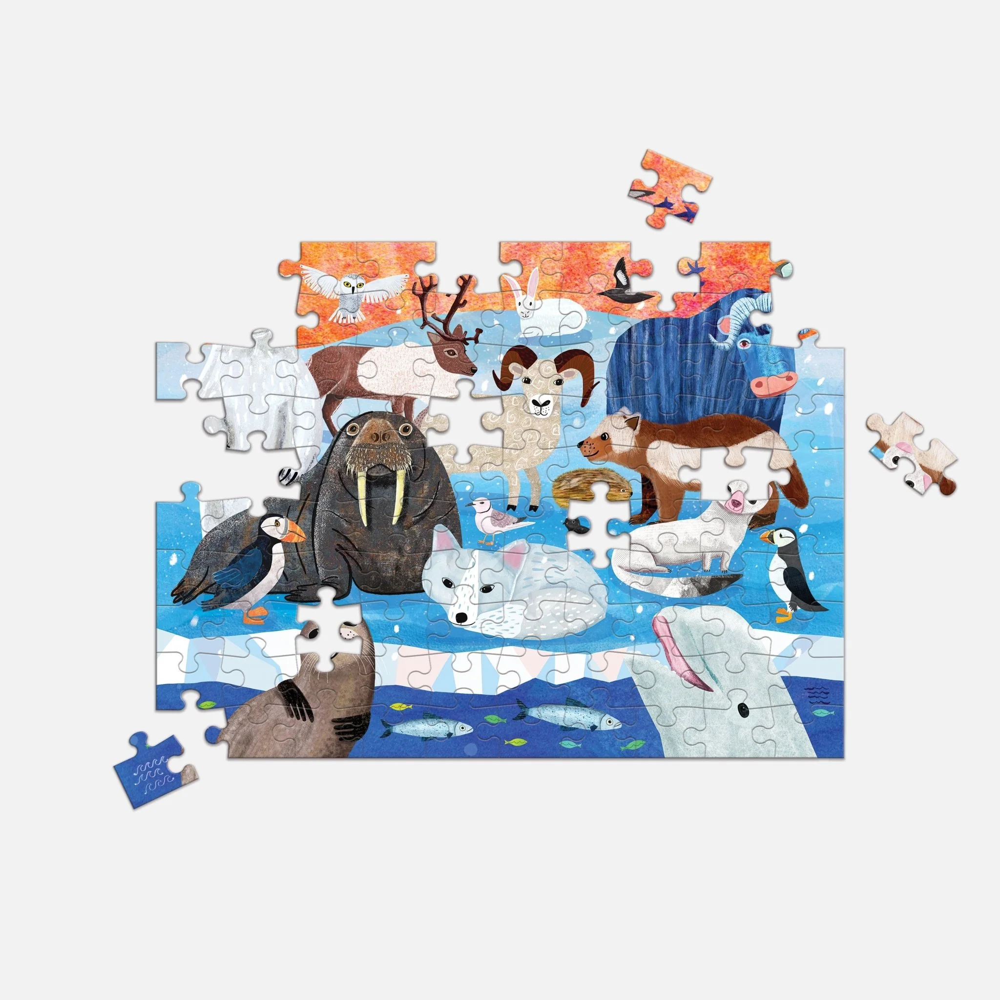 Arctic Above & Below 100 Piece Double-Sided Puzzle - Image 2