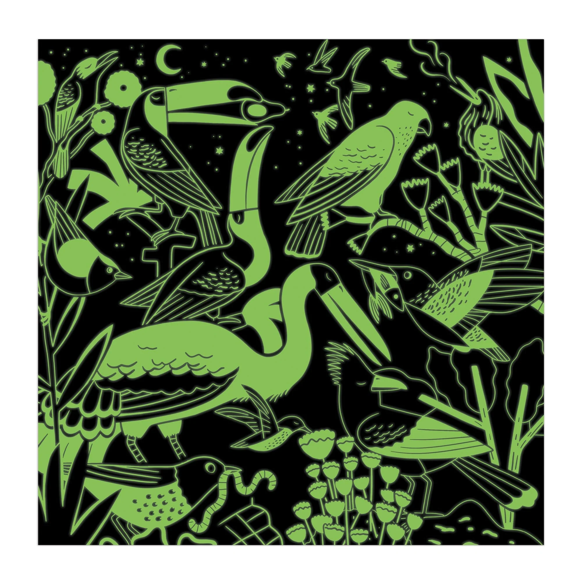 Birds Illuminated 500 Piece Glow in the Dark Puzzle - Image 4