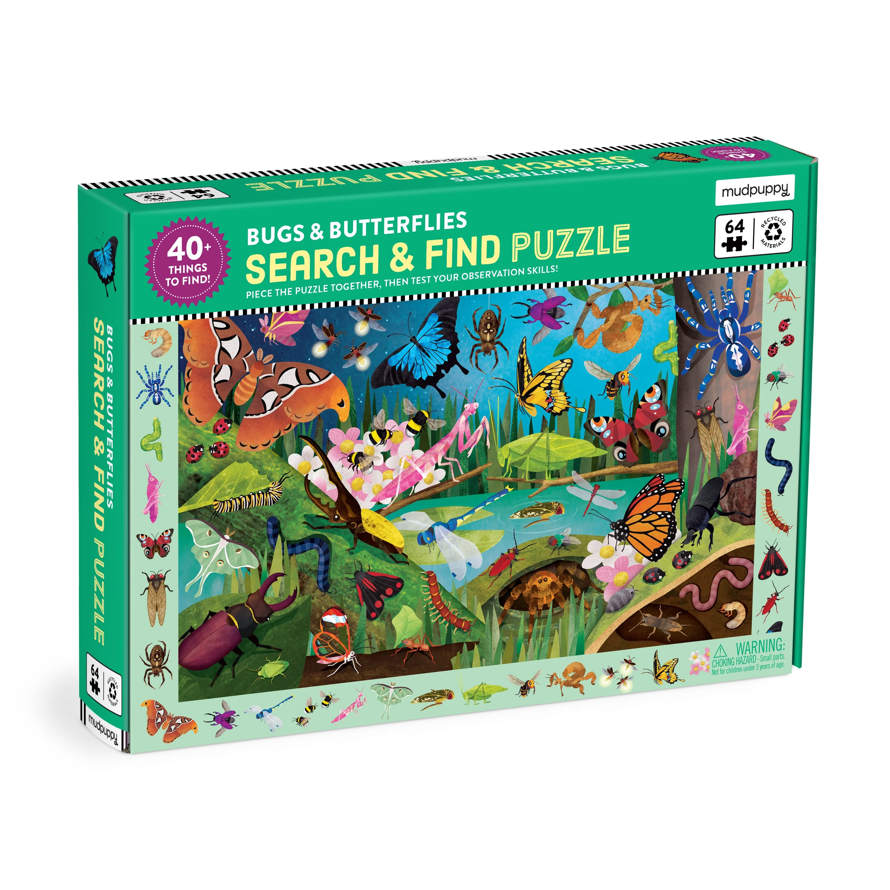Bugs & Butterflies 64 Piece Search & Find Puzzle