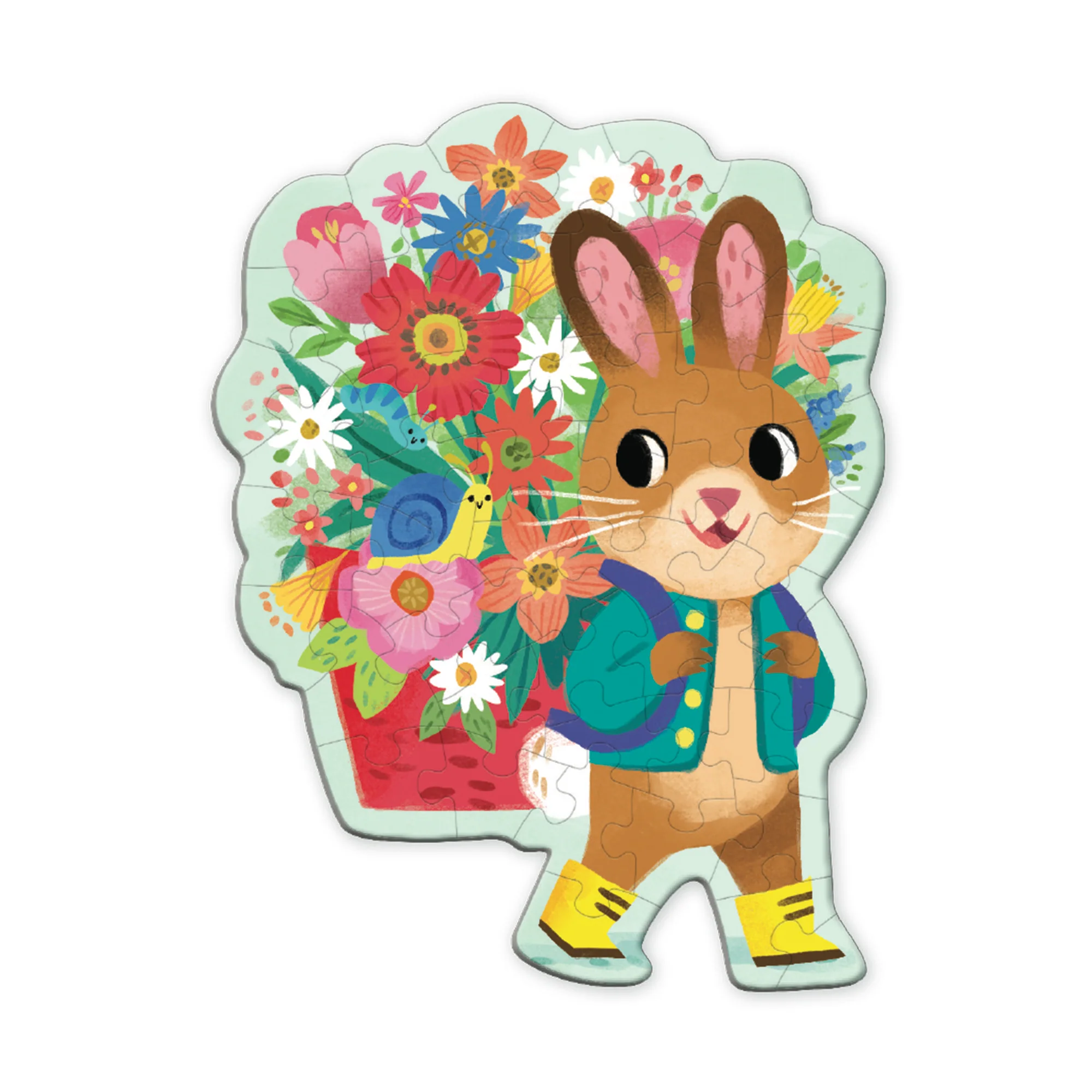 Bunny Bouquet 48 Piece Scratch & Sniff Shaped Mini Puzzle - Image 4