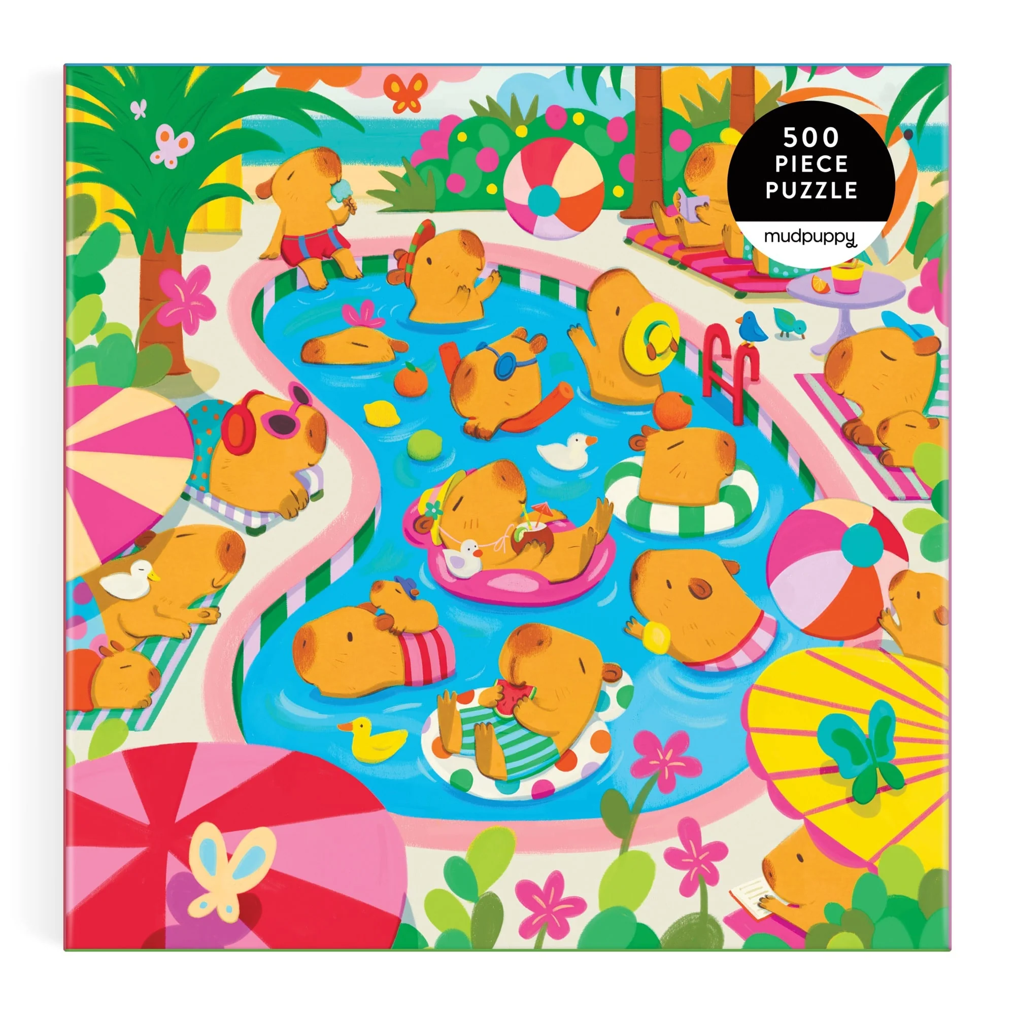 Capybara Pool Day 500 Piece Family Puzzle - Image 2