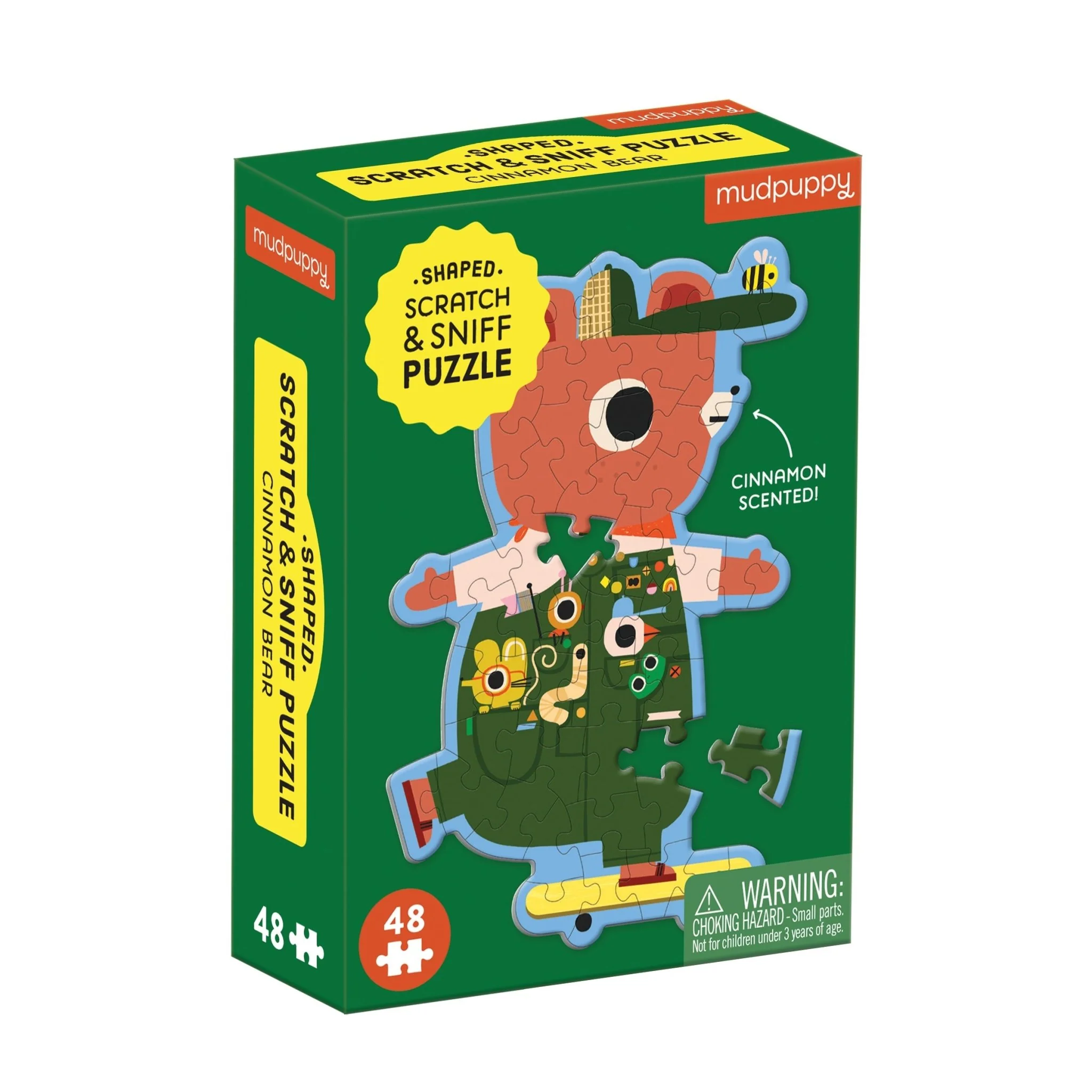 Cinnamon Bear 48 Piece Scratch & Sniff Shaped Mini Puzzle