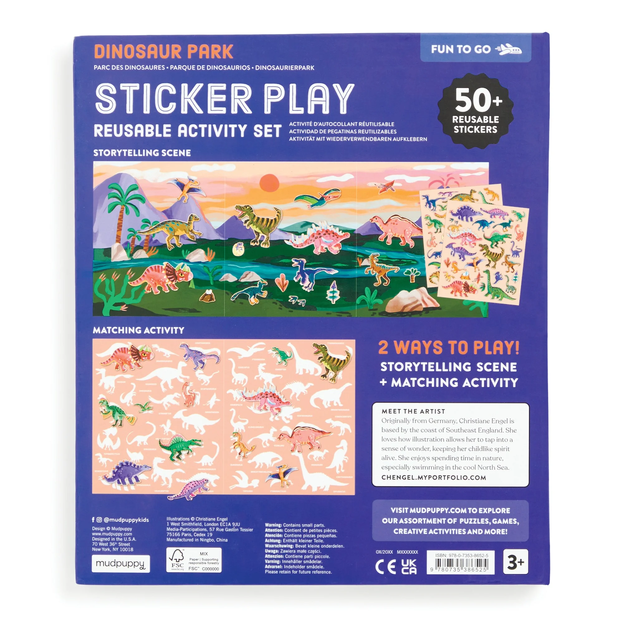 Dinosaur Park Sticker Play Reusable Activity Set - Image 10