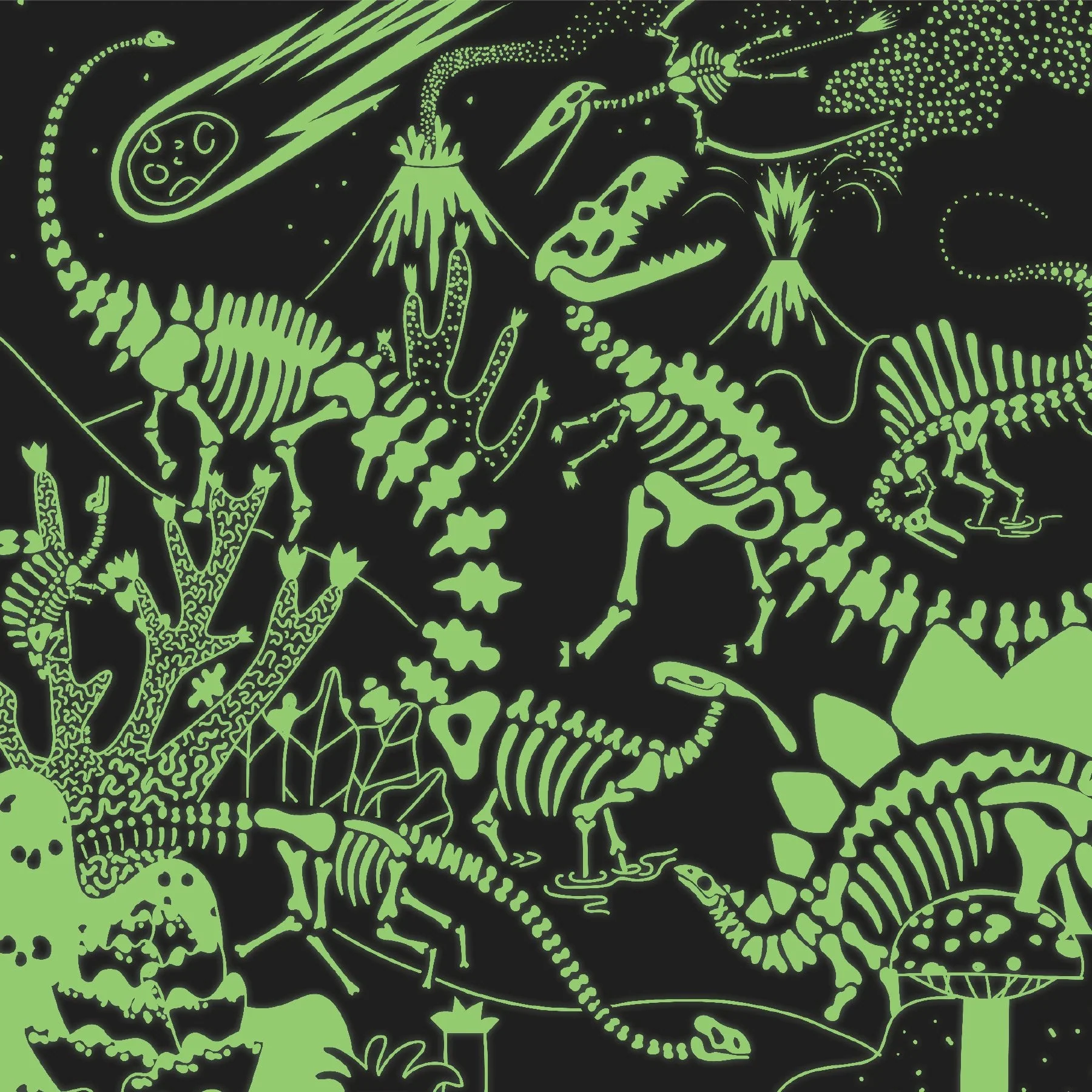 Dinosaurs Illuminated 500 Piece Glow in the Dark Family Puzzle - Image 4