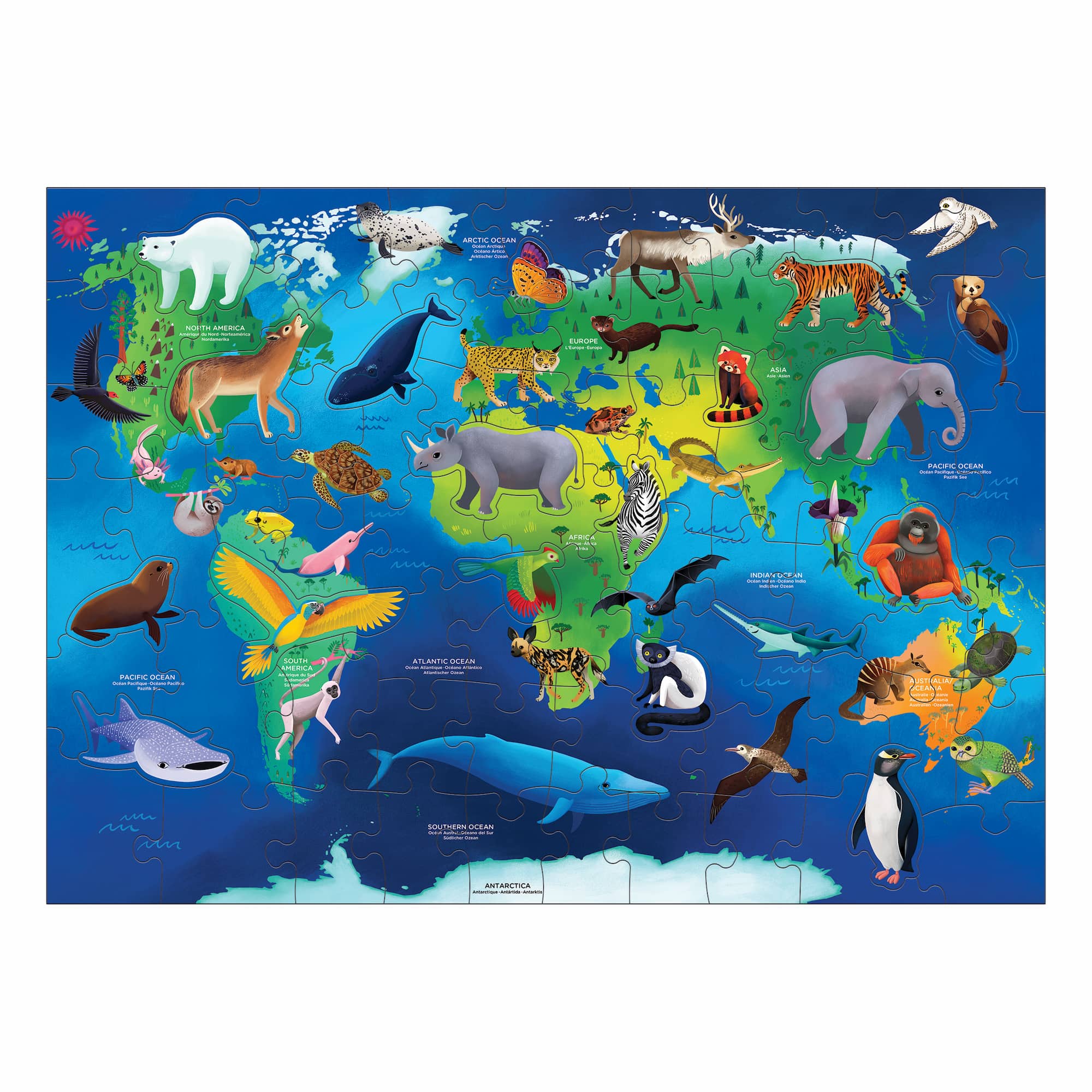Endangered Species Around the World 80 Piece Geography Puzzle - Image 2