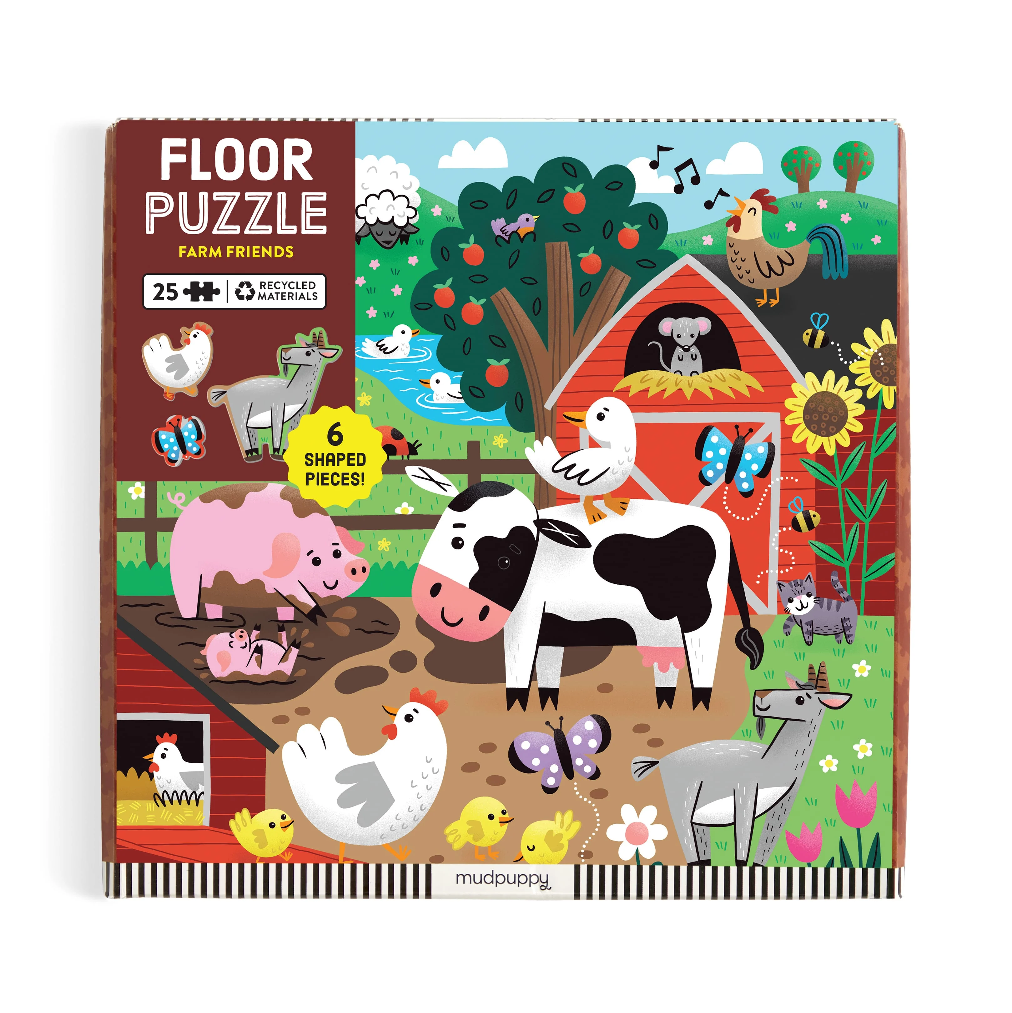 Farm Friends 25 Piece Floor Puzzle with Shaped Pieces - Image 4