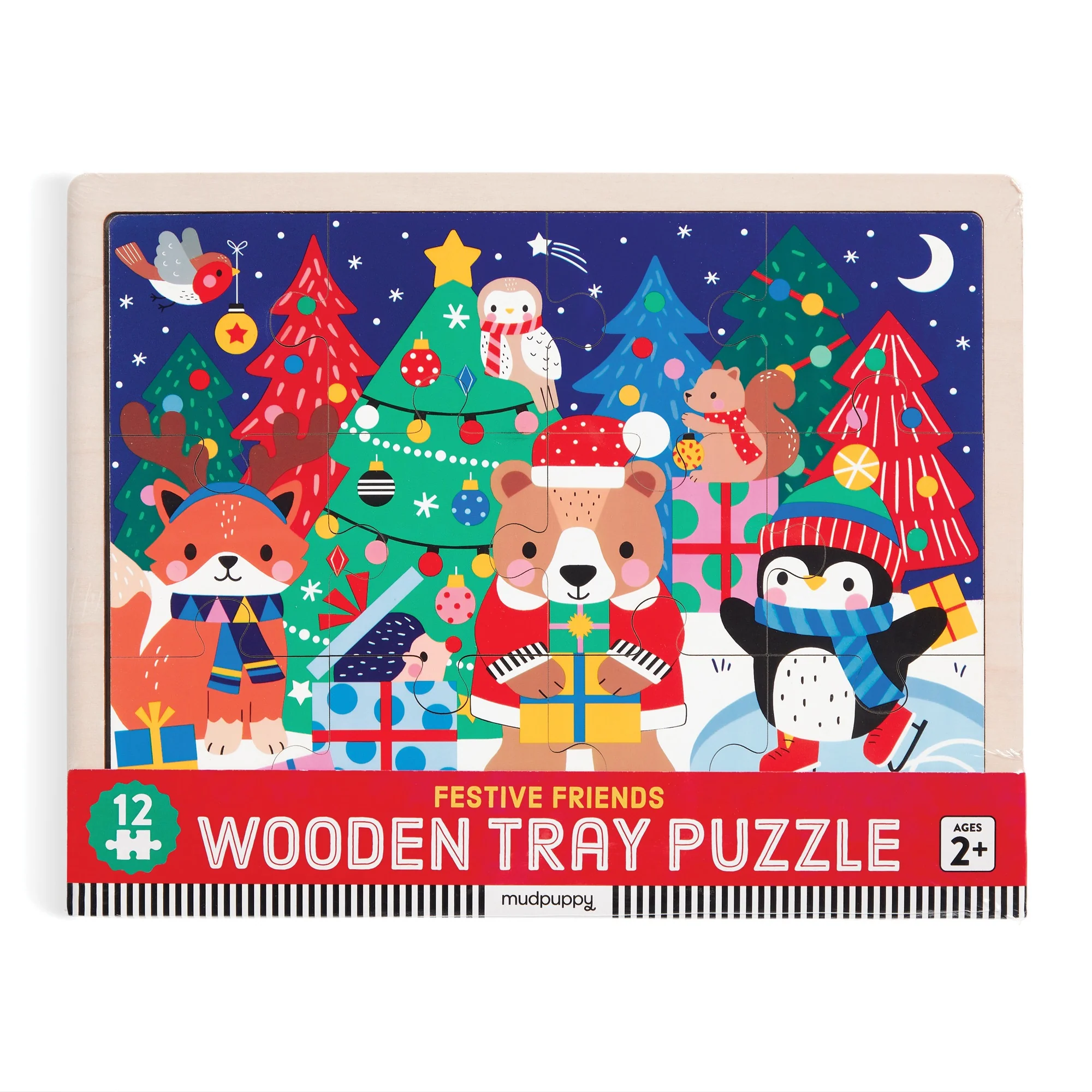 Festive Friends 12 Piece Wooden Tray Puzzle - Image 2