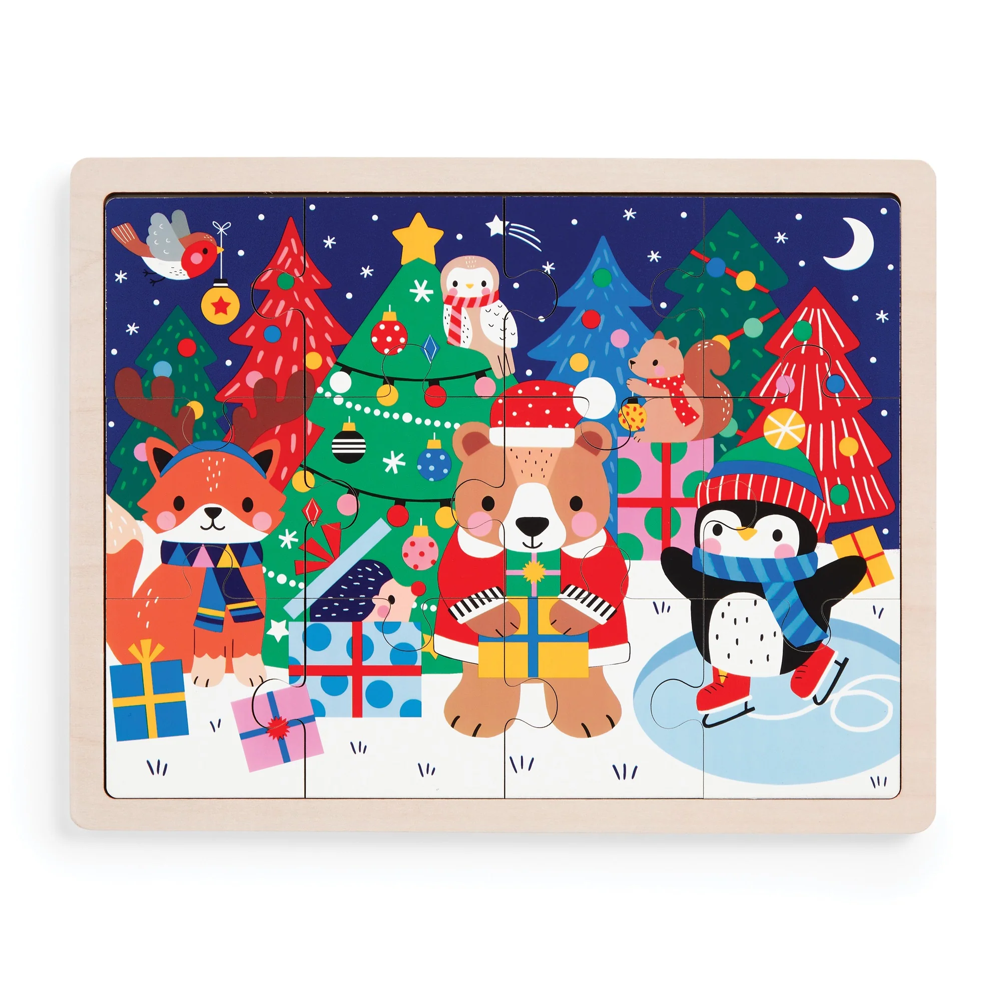 Festive Friends 12 Piece Wooden Tray Puzzle - Image 3