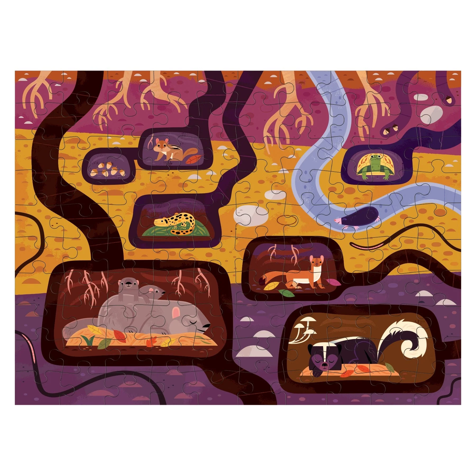 Forest Above & Below 100 Piece Double-Sided Puzzle - Image 3