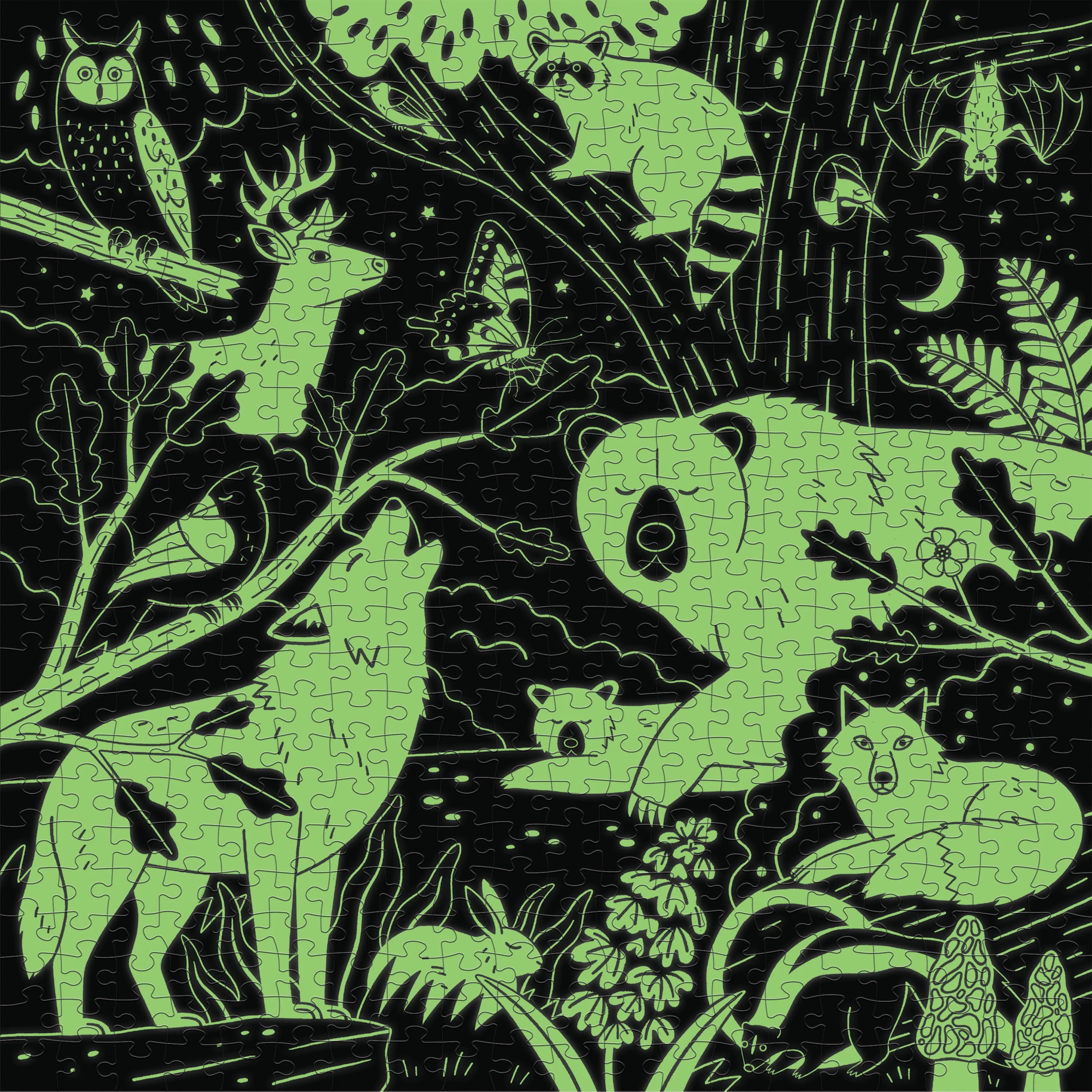 Forest Illuminated 500 Piece Glow in the Dark Puzzle - Image 4