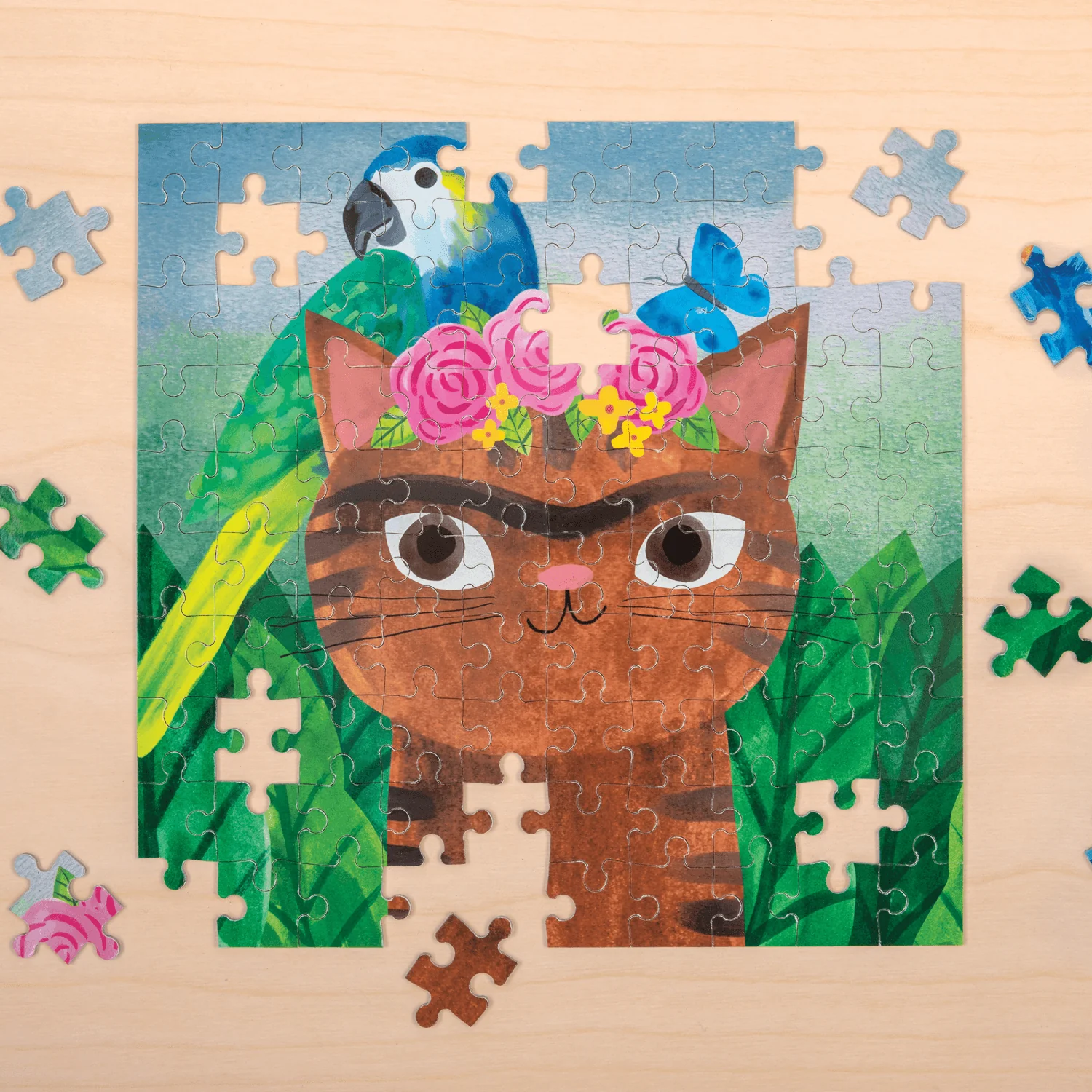 Frida Catlo Artsy Cats 100 Piece Puzzle Tin - Image 3