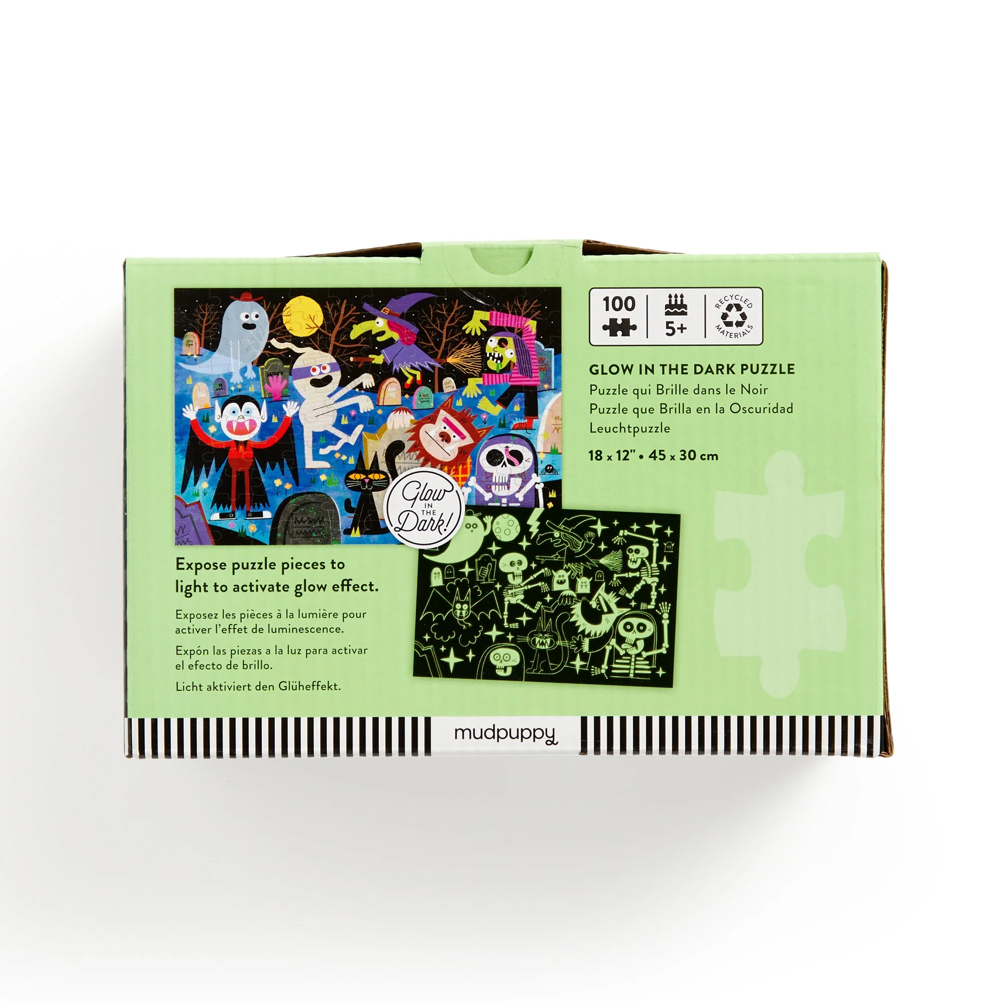 Haunted Graveyard 100 Piece Glow in the Dark Puzzle - Image 3