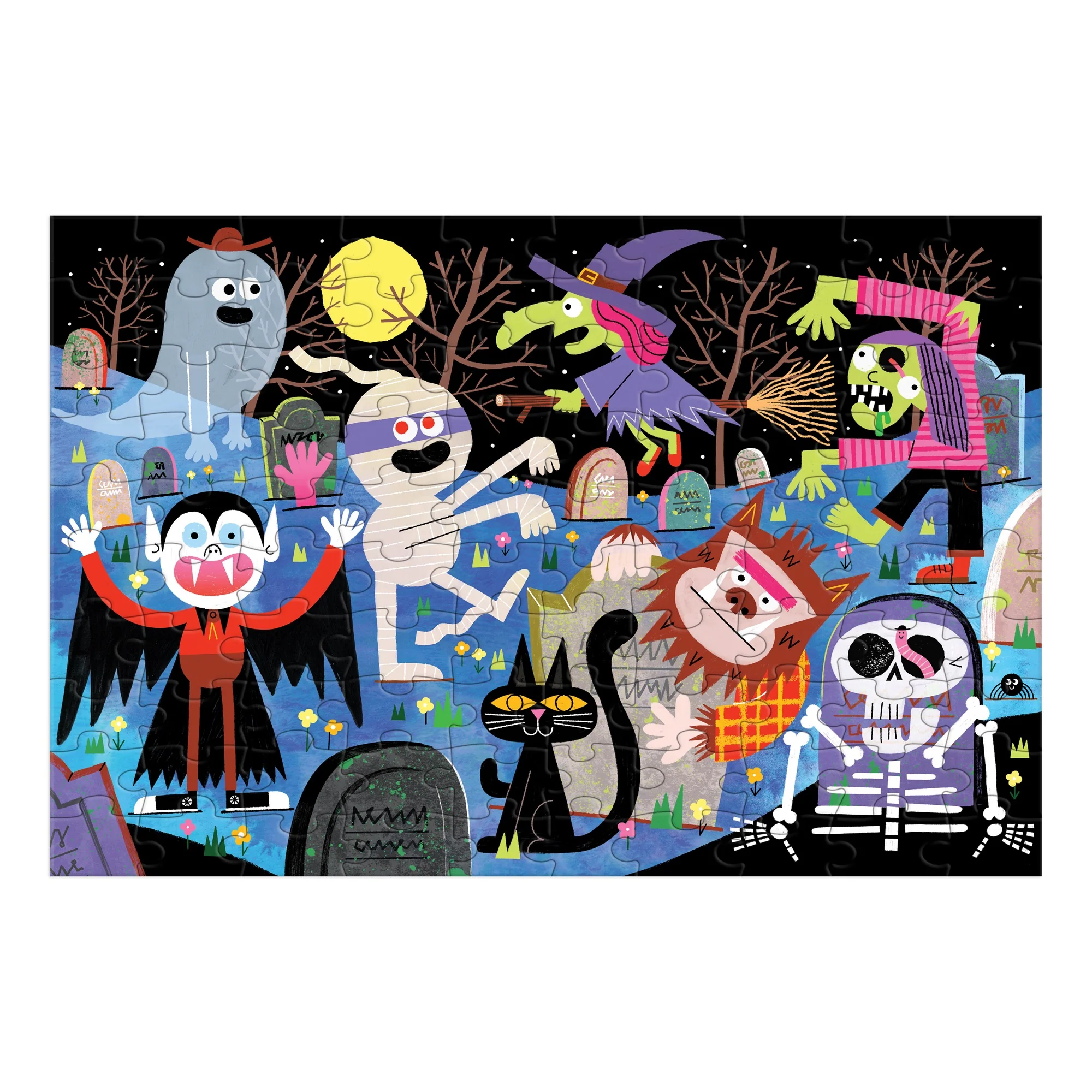 Haunted Graveyard 100 Piece Glow in the Dark Puzzle - Image 4