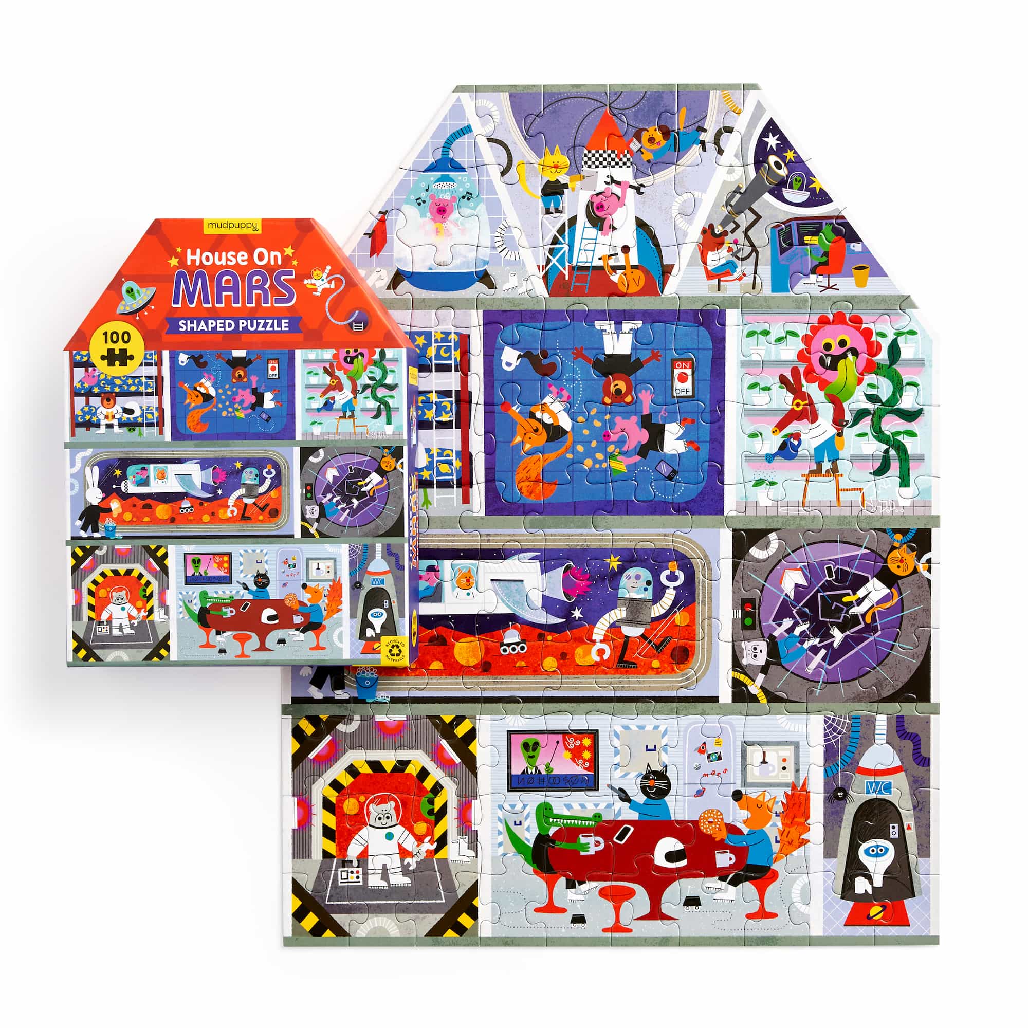 House on Mars 100 Piece House-Shaped Puzzle - Image 5