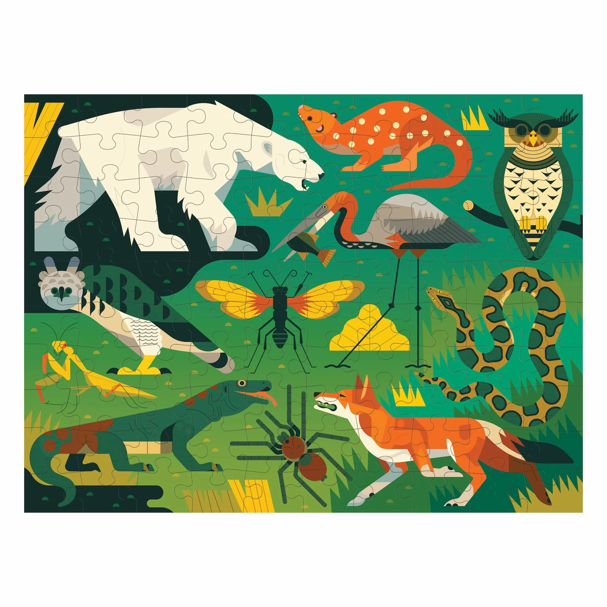 Land & Sea Predators 100 Piece Double-Sided Puzzle - Image 3