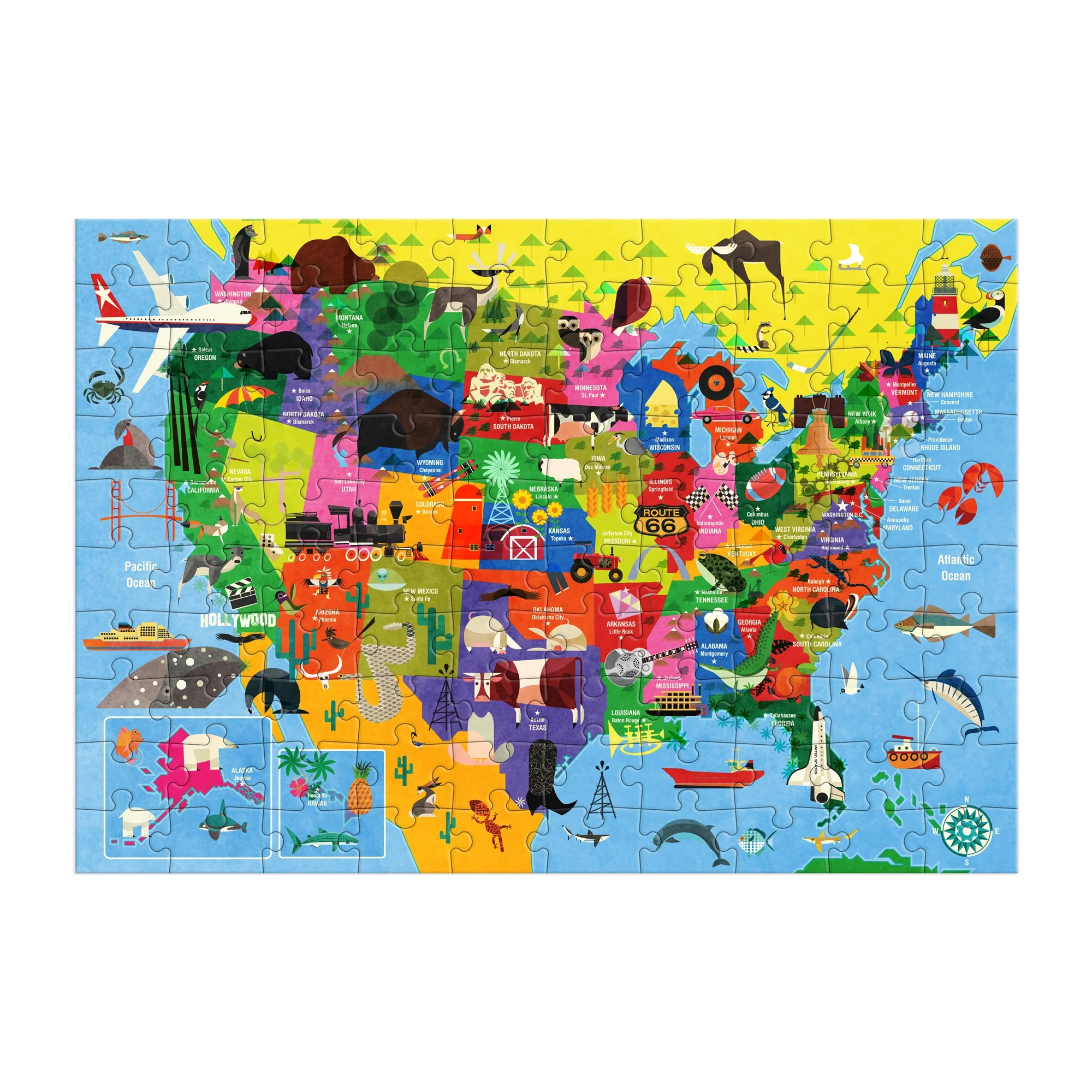 Map of the U.S.A. 100 Piece Puzzle - Image 4