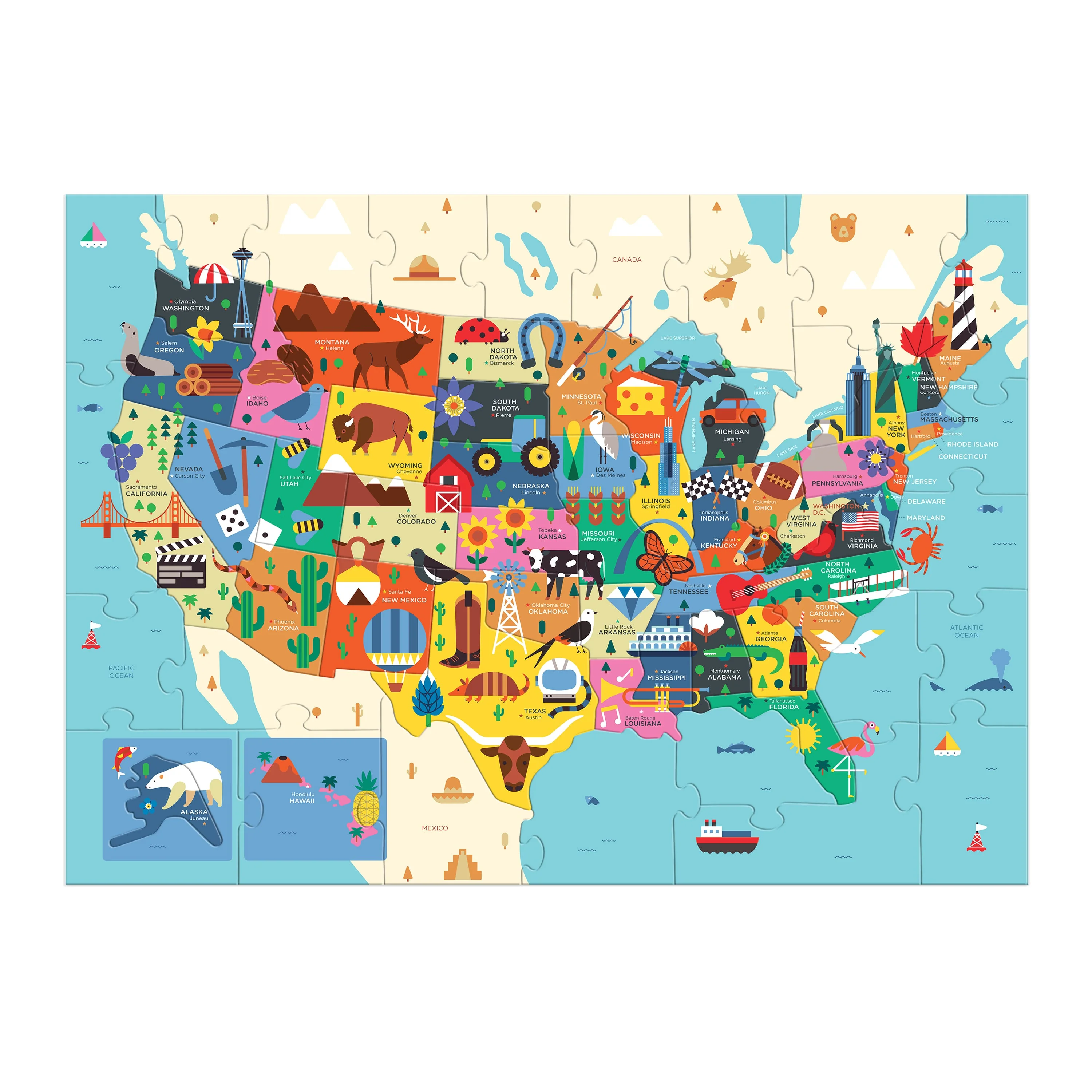 Map Of The U.S.A. Geography Puzzle - Image 3