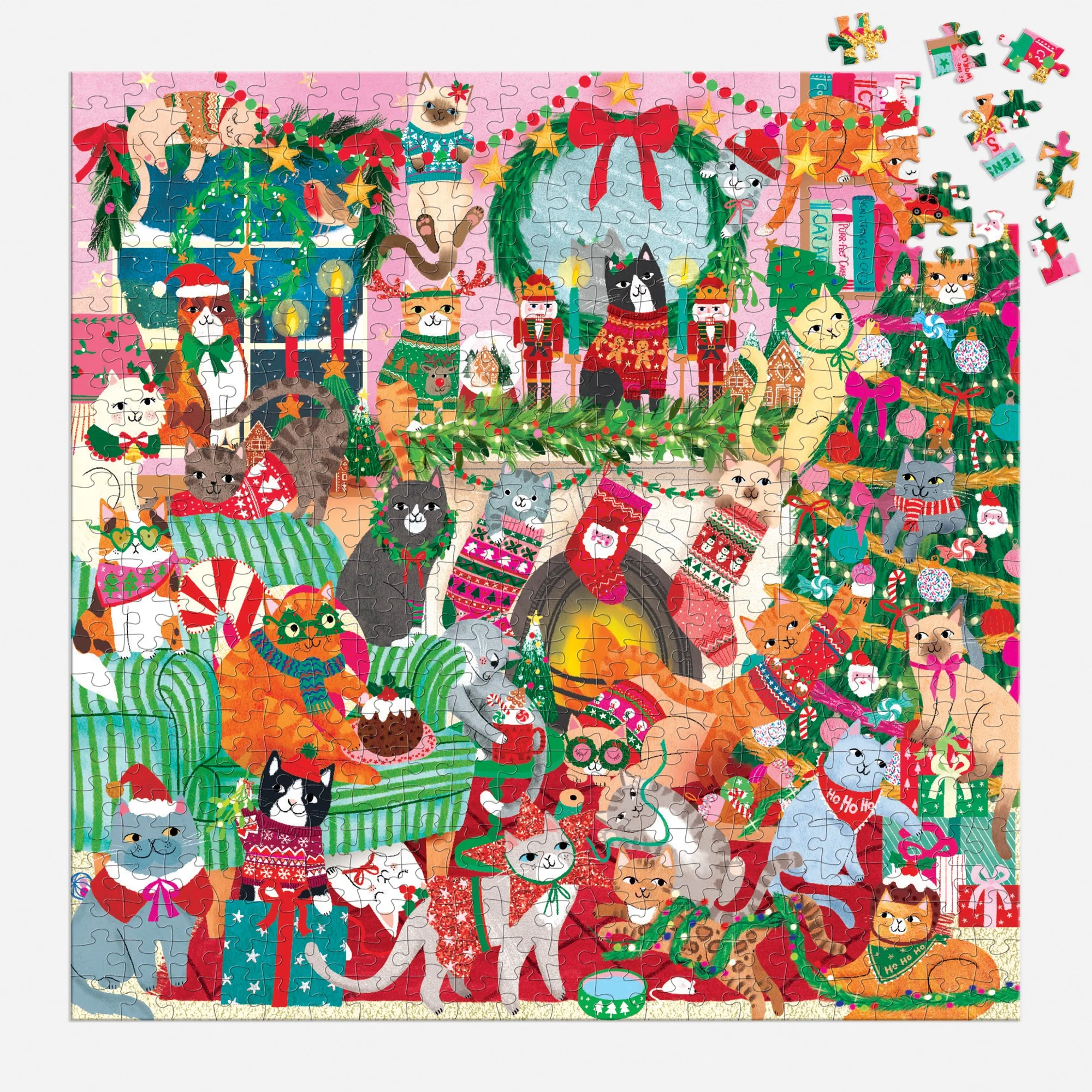 Merry Catmas! 500 Piece Family Puzzle - Image 4