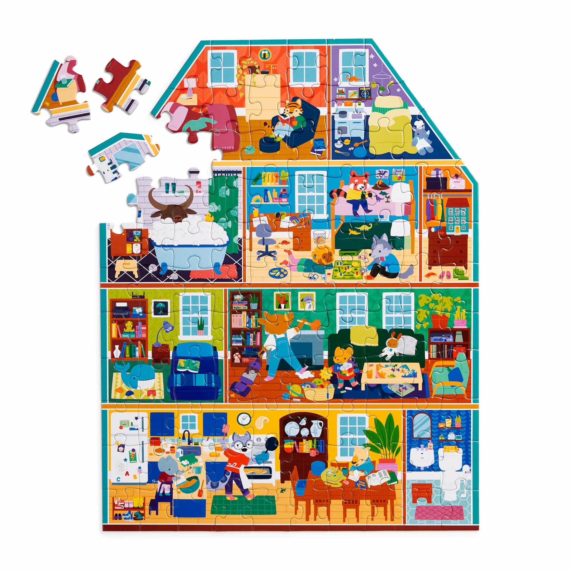 My House, My Home 100 Piece House-Shaped Puzzle - Image 3