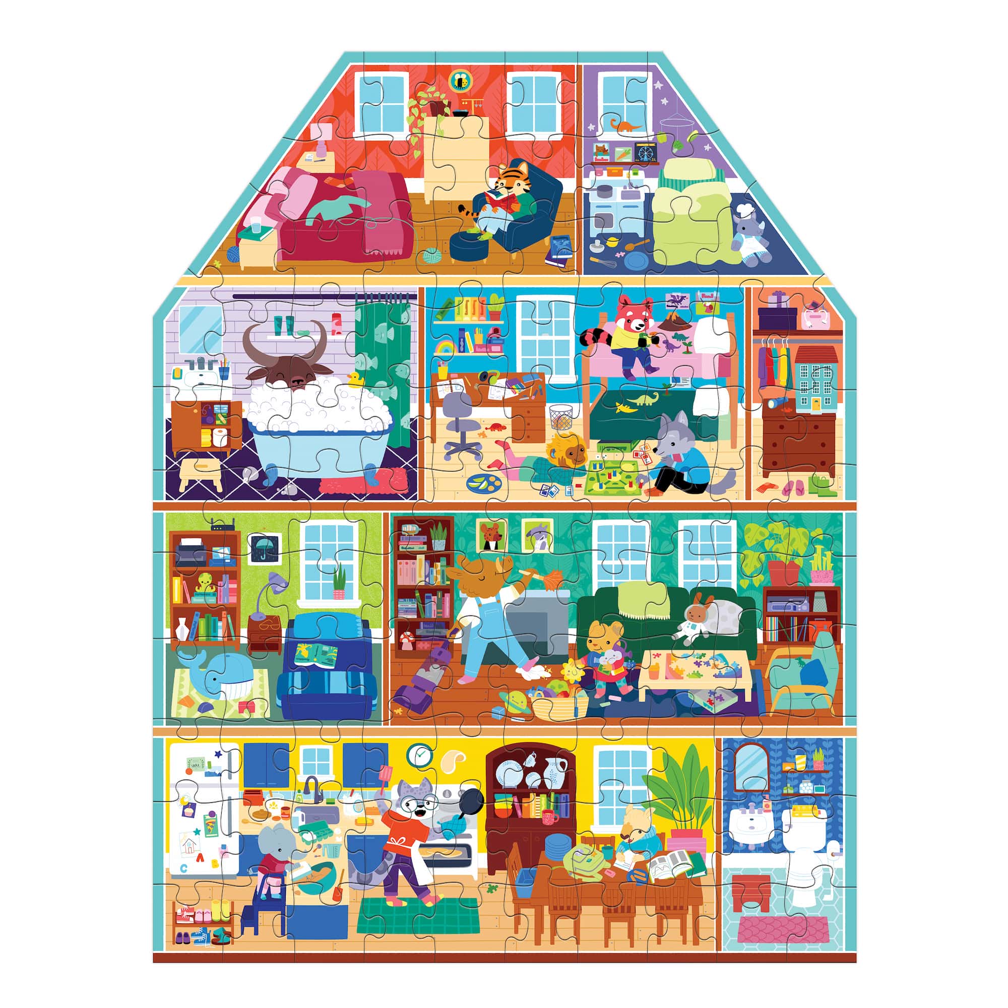 My House, My Home 100 Piece House-Shaped Puzzle - Image 4