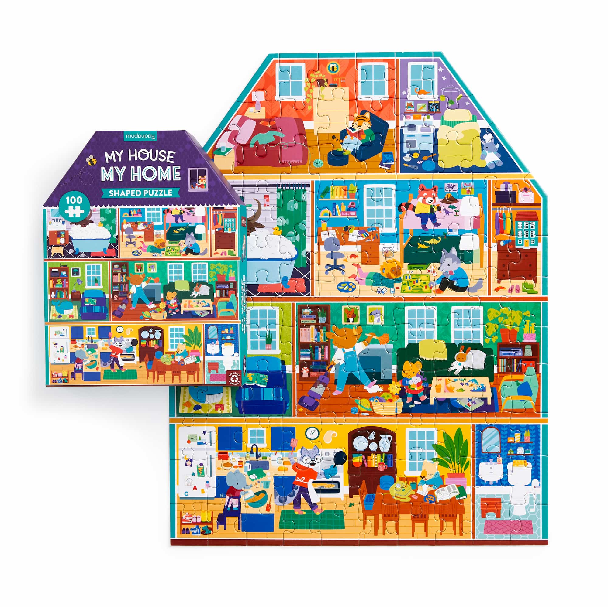 My House, My Home 100 Piece House-Shaped Puzzle - Image 5