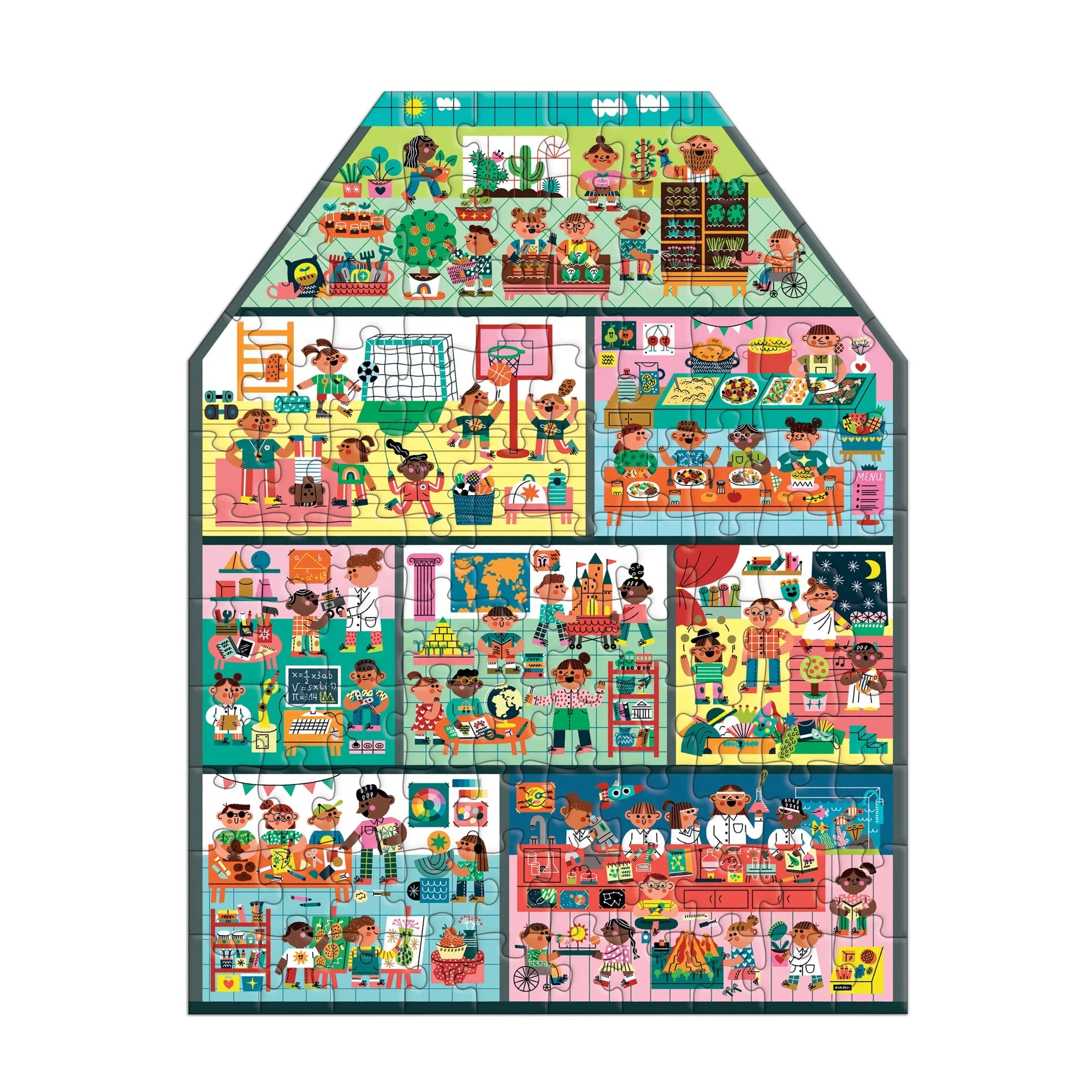 My School is Cool 100 Piece Puzzle House-shaped Puzzle - Image 4
