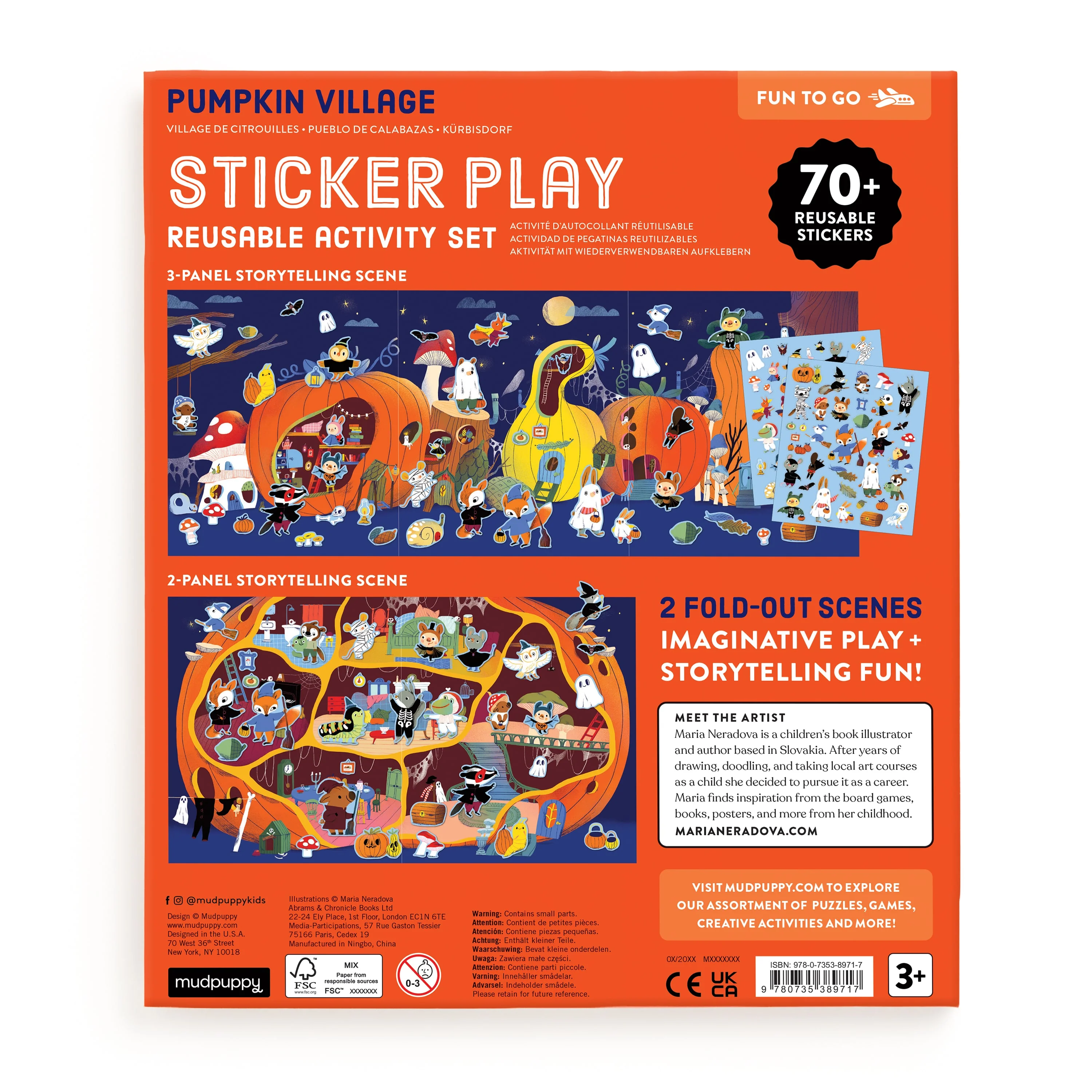 Pumpkin Village Sticker Play Reusable Activity Set - Image 8