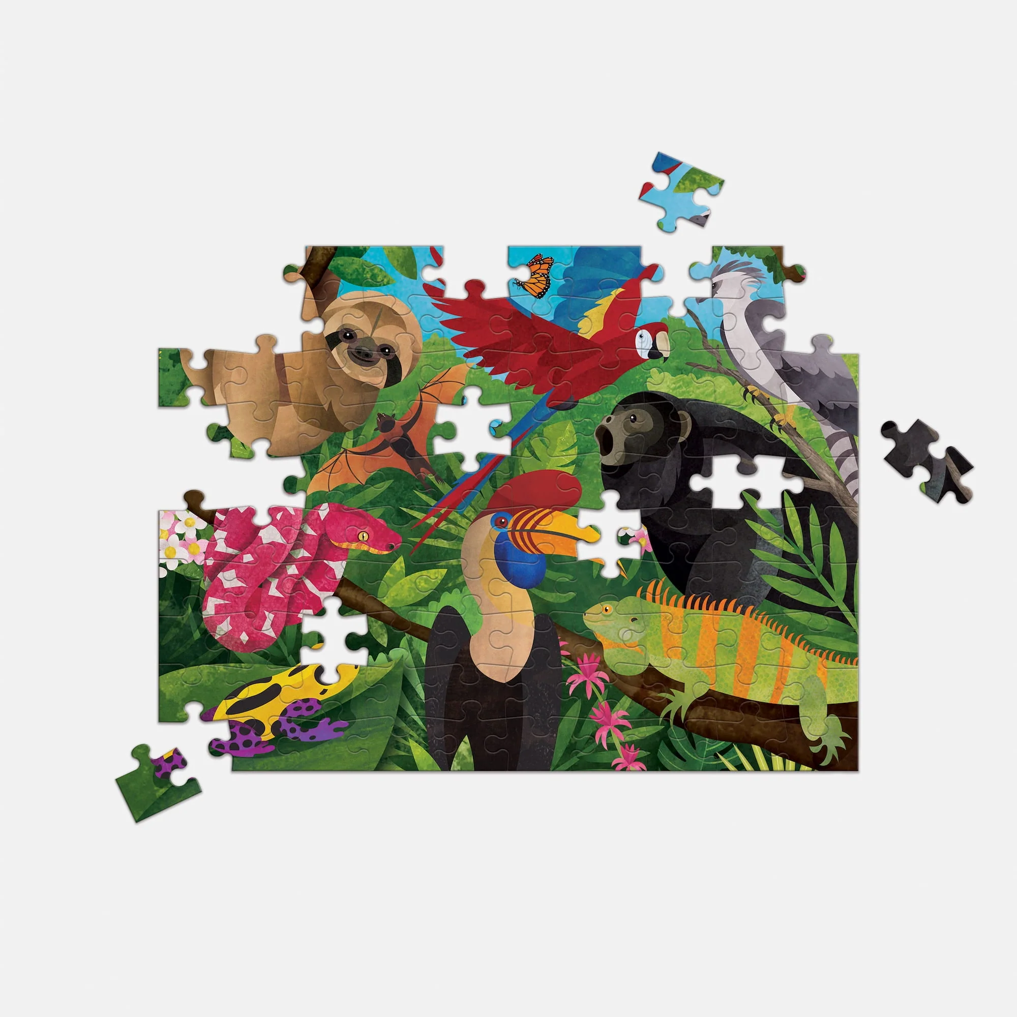 Rainforest Above & Below 100 Piece Double-Sided Puzzle - Image 2