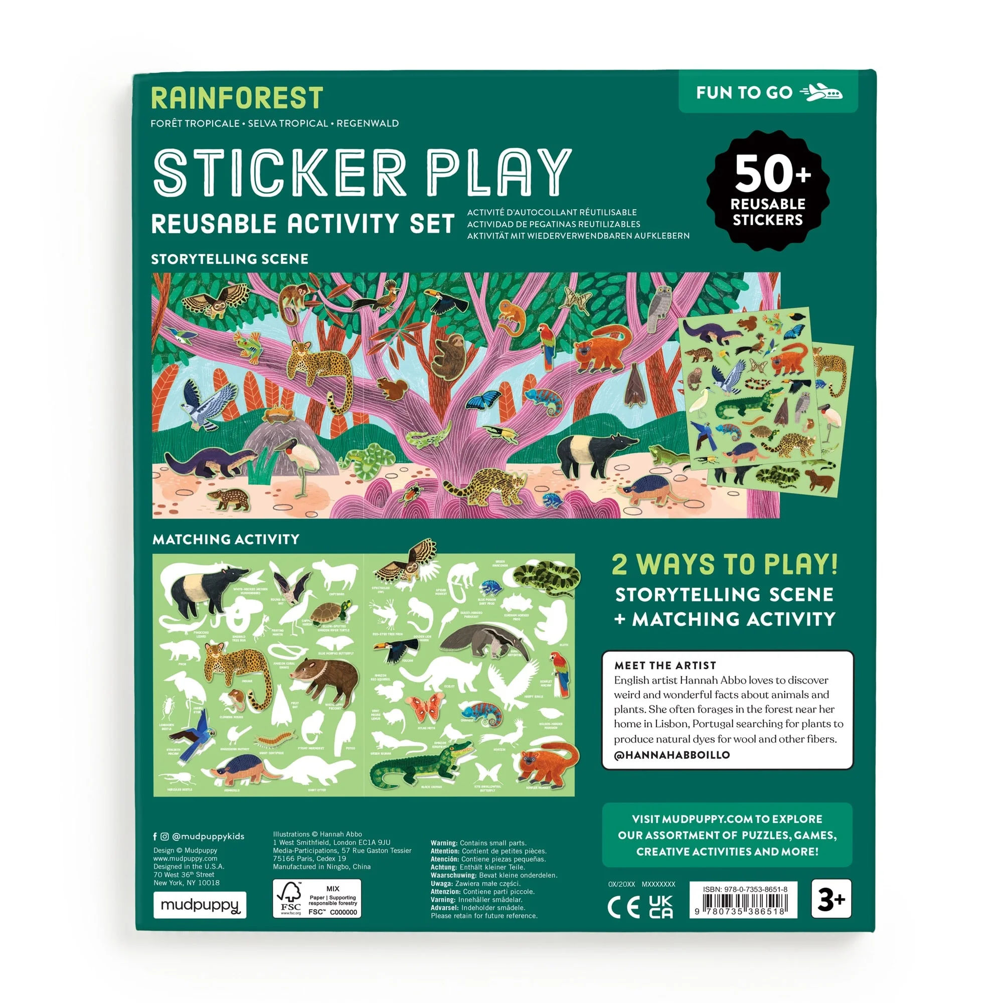Rainforest Sticker Play Reusable Activity Set - Image 9