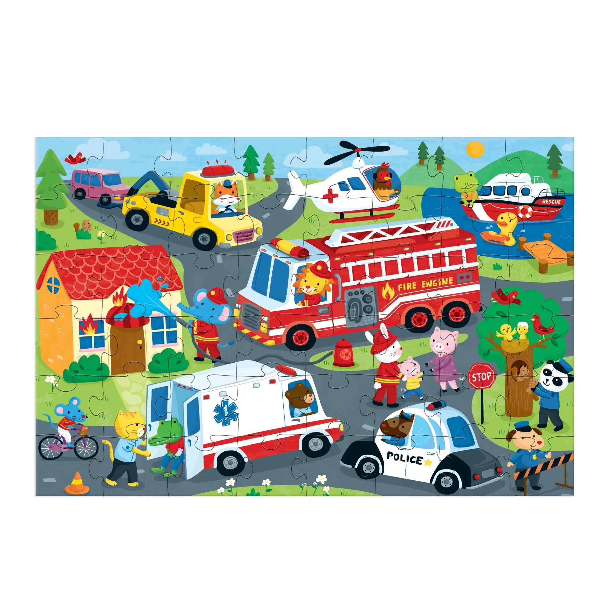 Rescue Vehicles 48 Piece Giant Floor Puzzle - Image 3