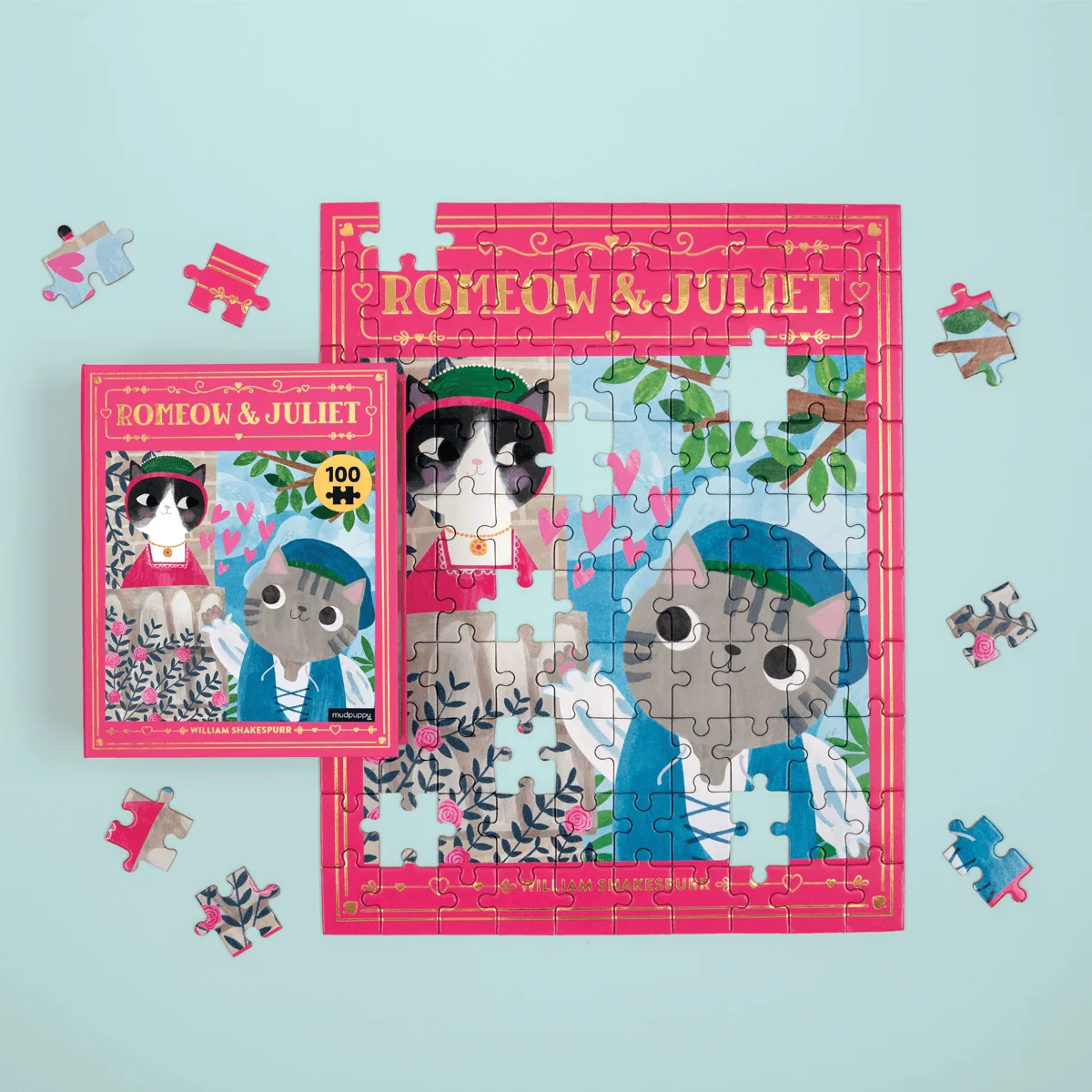 Romeow & Juliet Bookish Cats 100 Piece Puzzle - Image 3