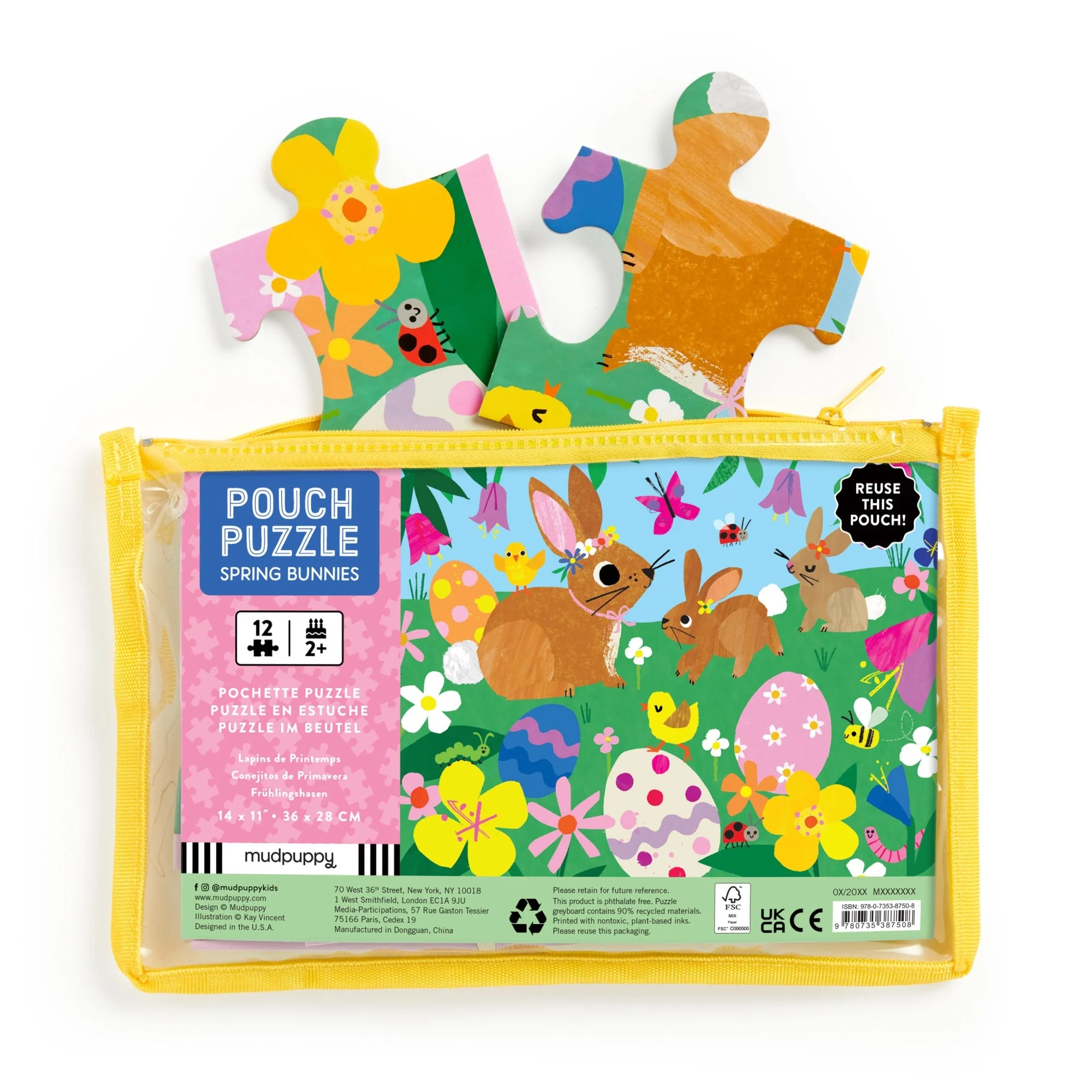 Spring Bunnies 12 Piece Pouch Puzzle - Image 4