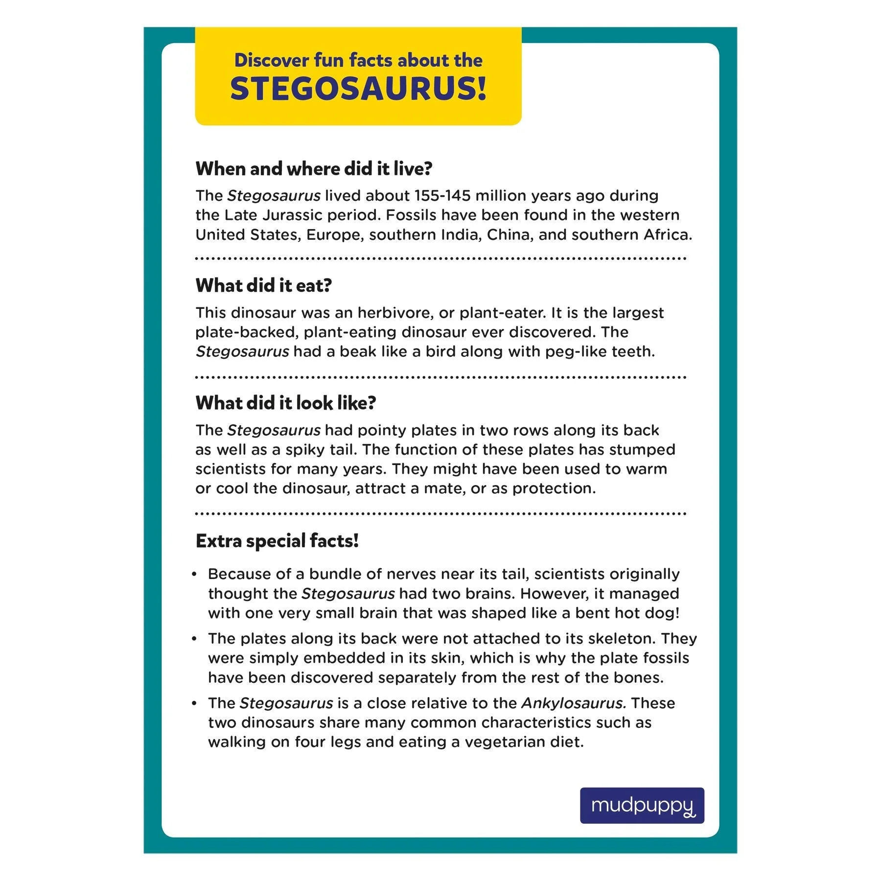 Stegosaurus Mini Puzzle - Image 3