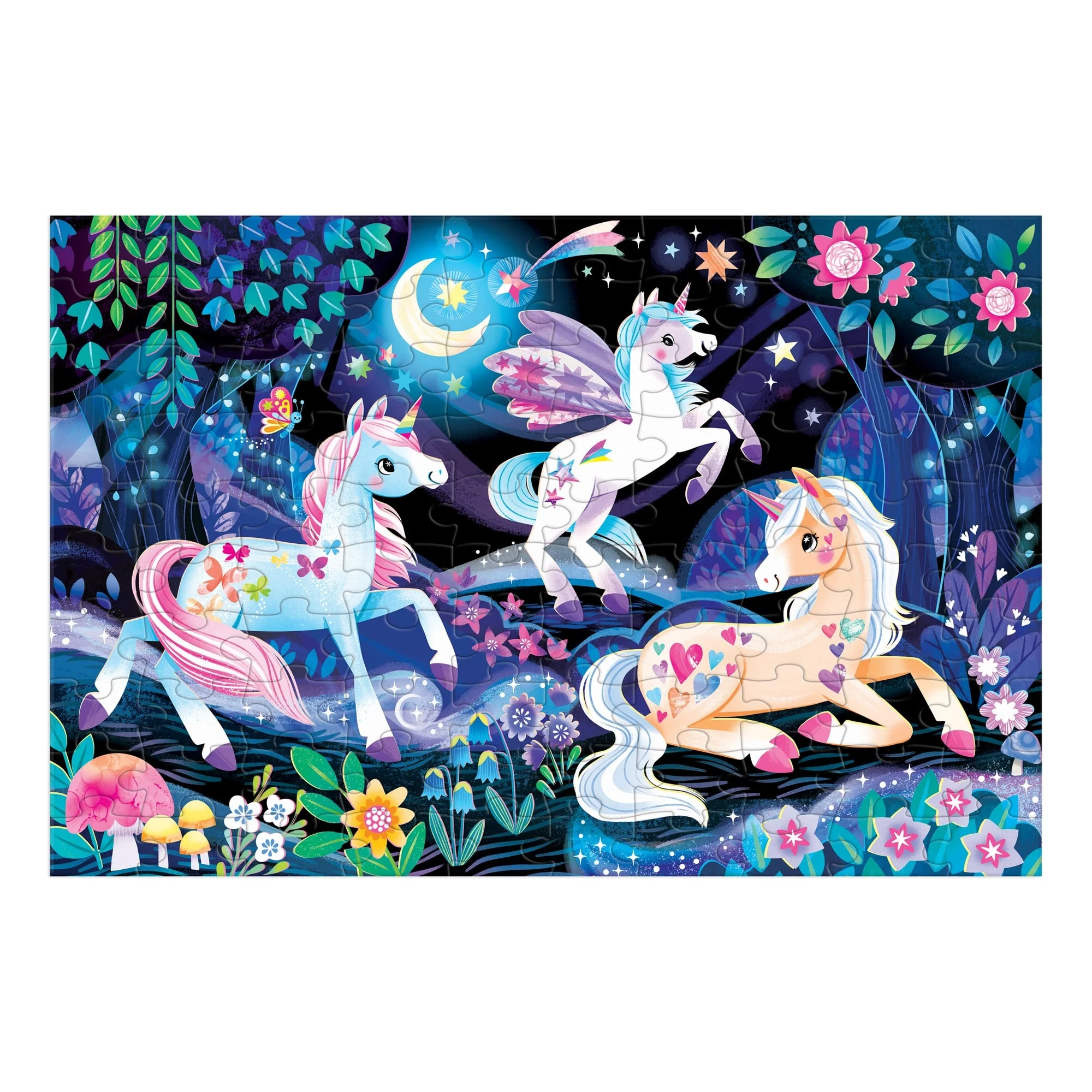 Unicorn Dreams 100 Piece Glow in the Dark Puzzle - Image 3
