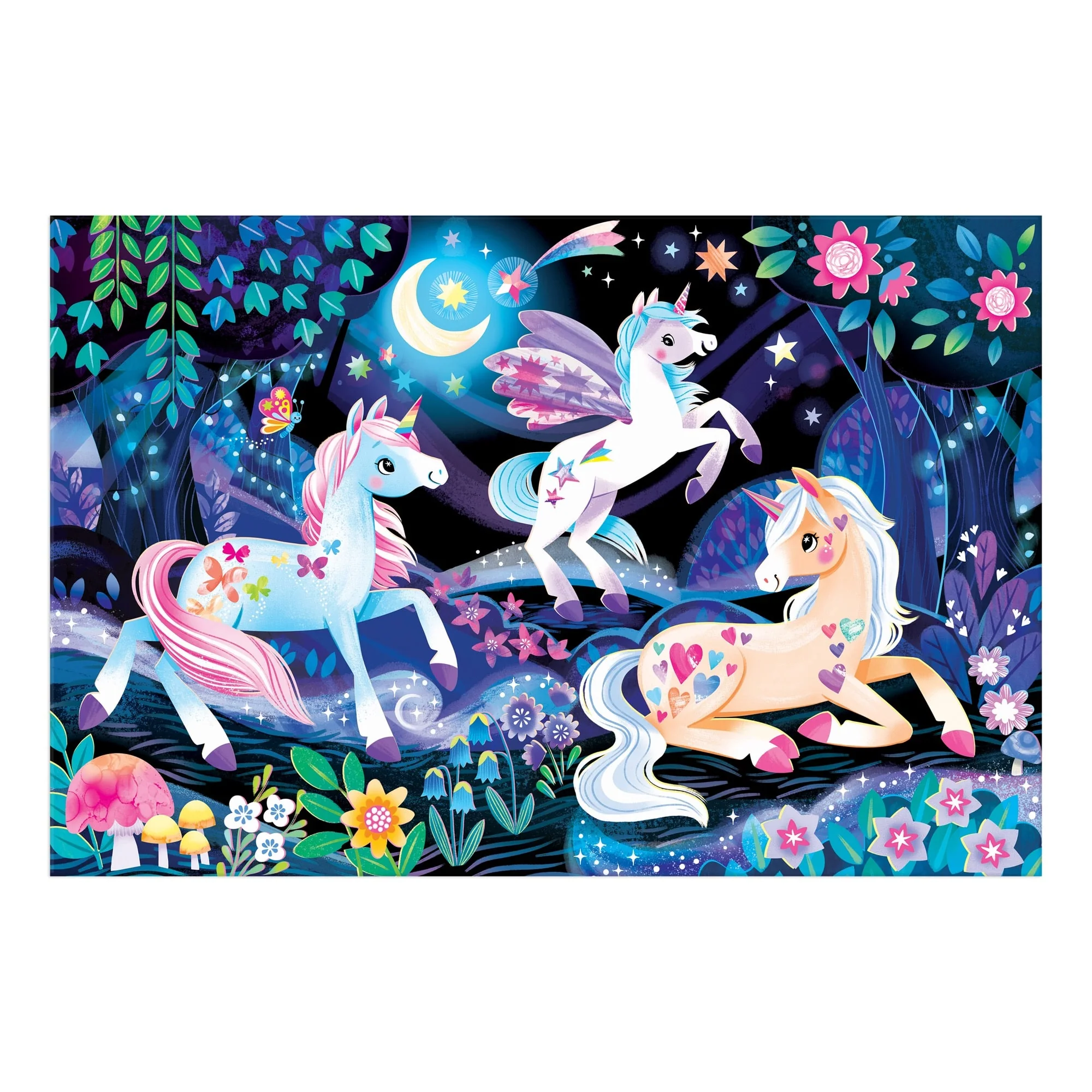 Unicorn Dreams 100 Piece Glow in the Dark Puzzle - Image 5