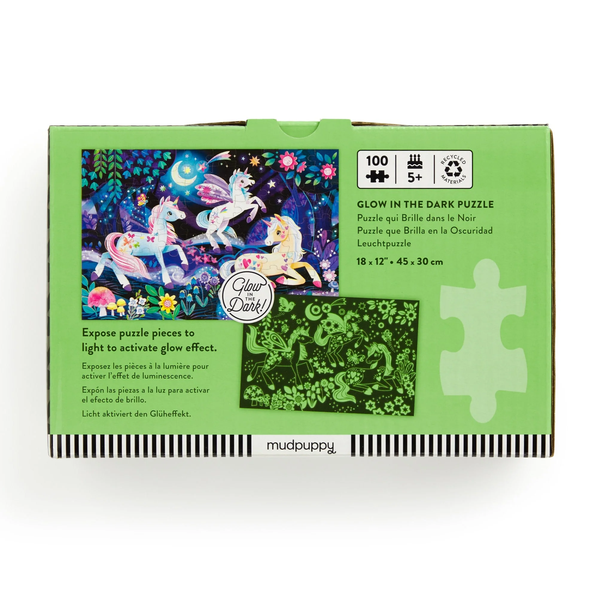 Unicorn Dreams 100 Piece Glow in the Dark Puzzle - Image 6