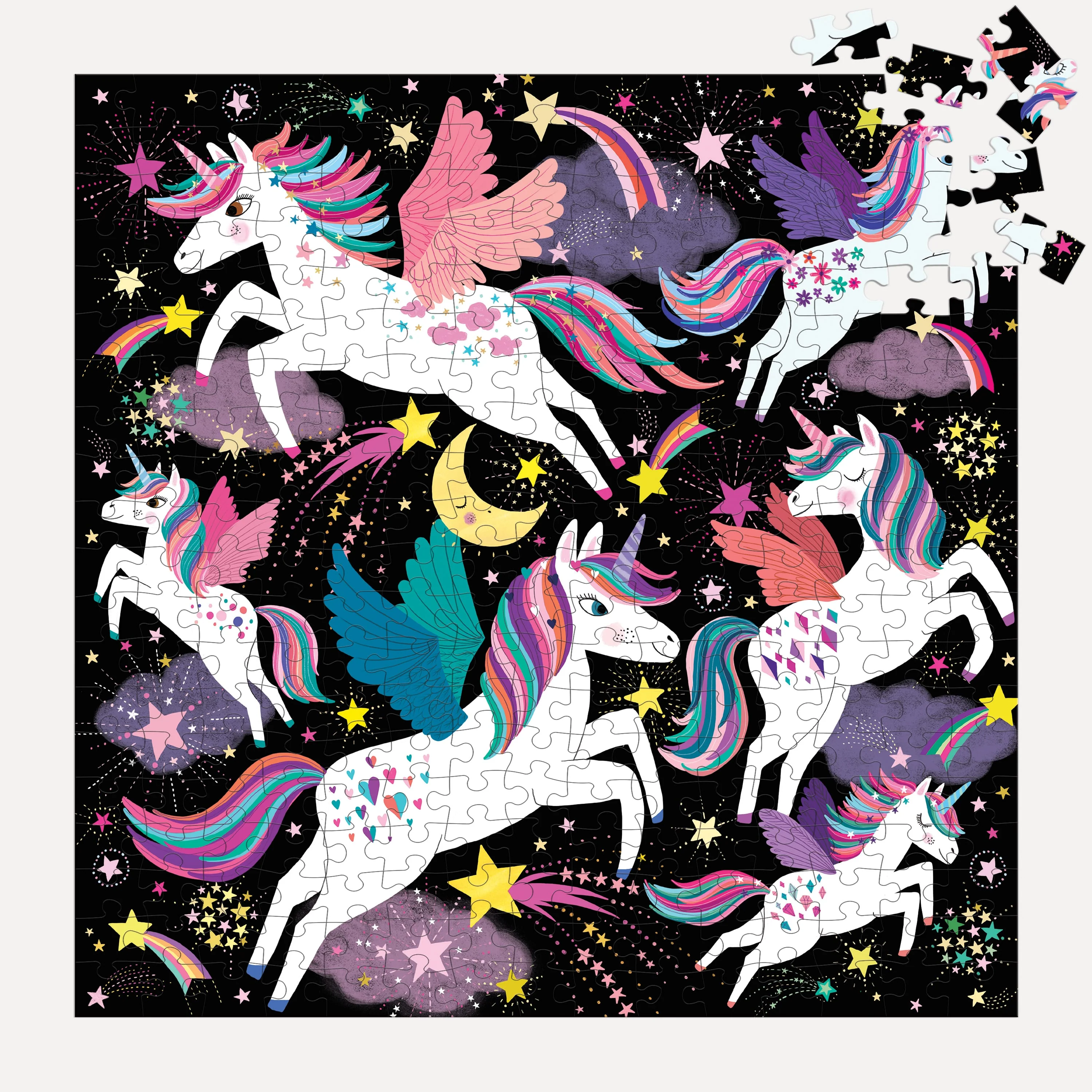 Unicorns Illuminated 300 Piece Glow in the Dark Family Puzzle - Image 6