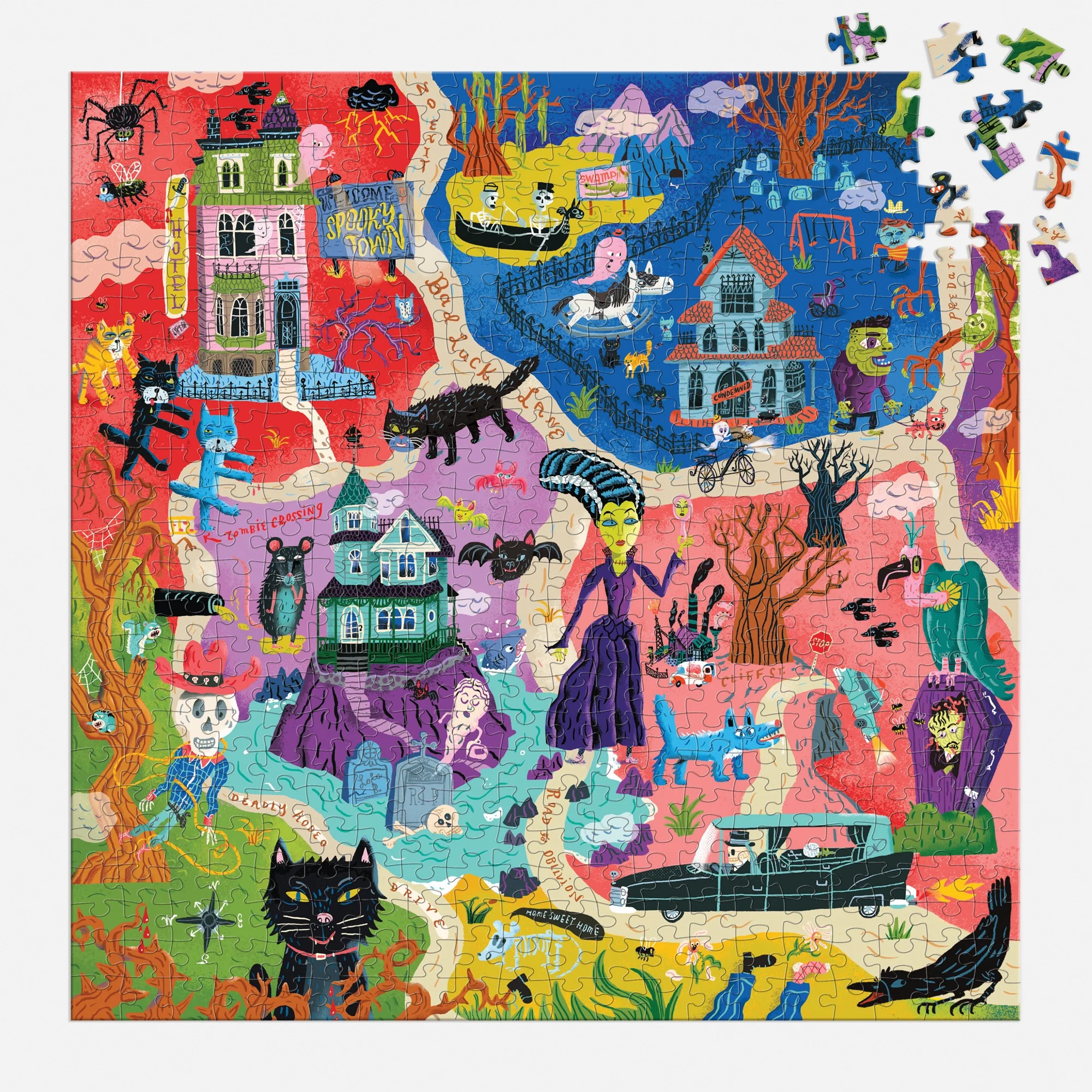 Welcome to Spooky Town 500 Piece Family Puzzle - Image 4